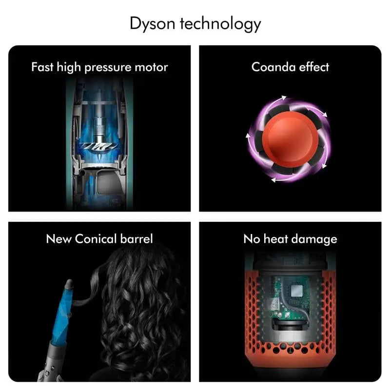 Dyson Airwrap I.D. 6 In 1 Multi-Styler Ceramic Platina & TopazNo Heat Damage7 Styling Settings 3 Speed & 3 Heat
