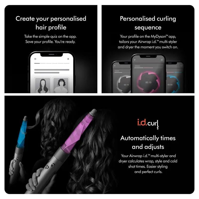 Dyson Airwrap I.D. 6 In 1 Multi-Styler Ceramic Platina & TopazNo Heat Damage7 Styling Settings 3 Speed & 3 Heat