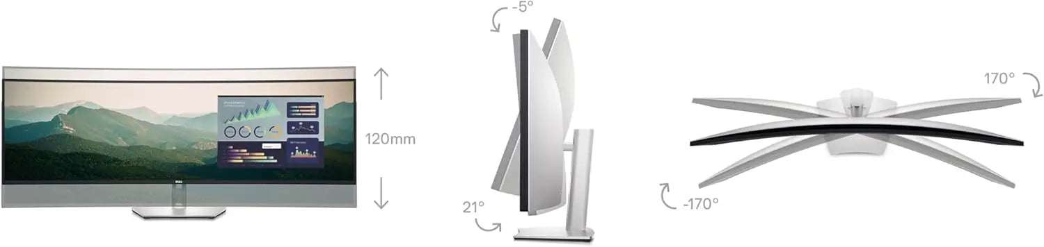 Dell U4924DW 49" 60Hz 1440p Dual QHD IPS Panel USB-C Curved Monitor with Dual Speakers My Store