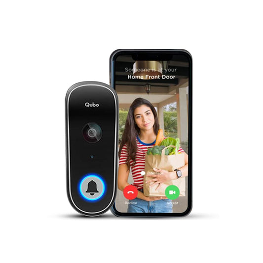 Qubo Smart WiFi Wireless Video Doorbell ULTRA OC-HCD02BL