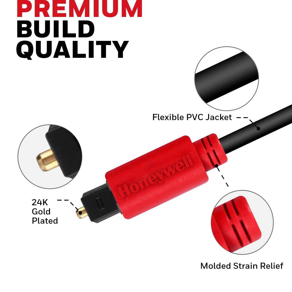 Honeywell Digital Optical Cable 2 meter 24K Gold Plated Connectors