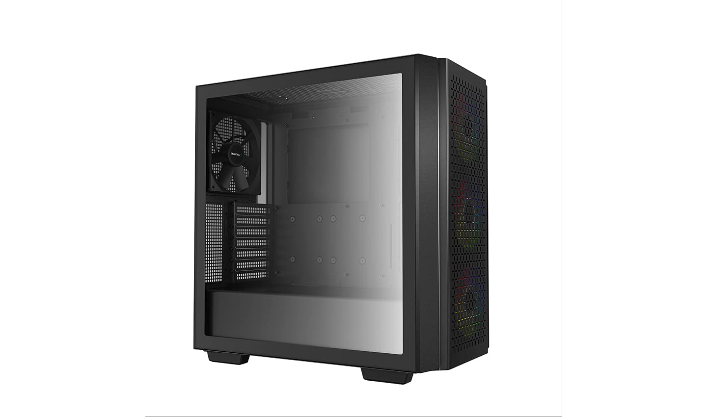 Deepcool CG560 Mid- Tower Computer Case - Black I Gaming Cabinet I Support Mini-ITX / Micro-ATX / ATX / E-ATX Motherboard I Pre-Installed Front: 3×120mm Rear: 1×140mm Fans