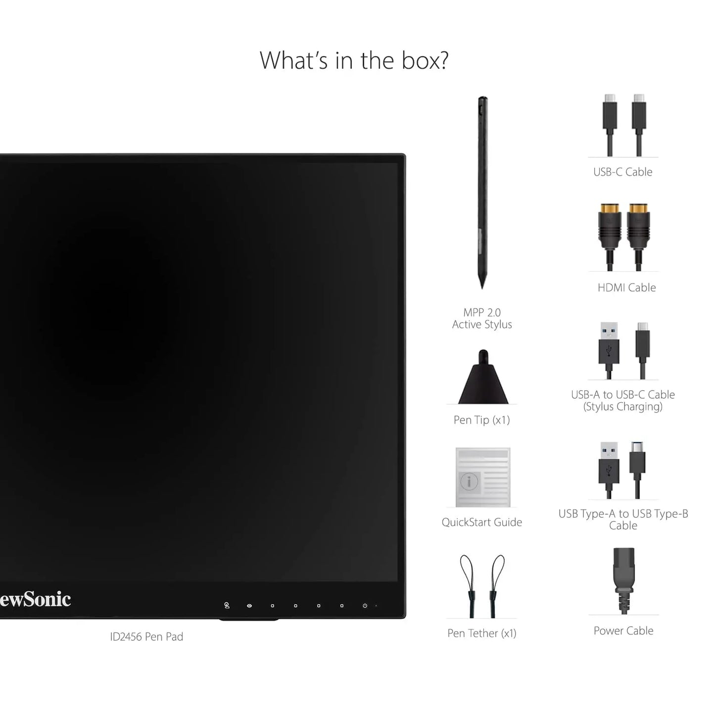 ViewSonic ID2456 24 Inch Touch Display Monitor with MPP 2.0 Active Stylus Pen My Store