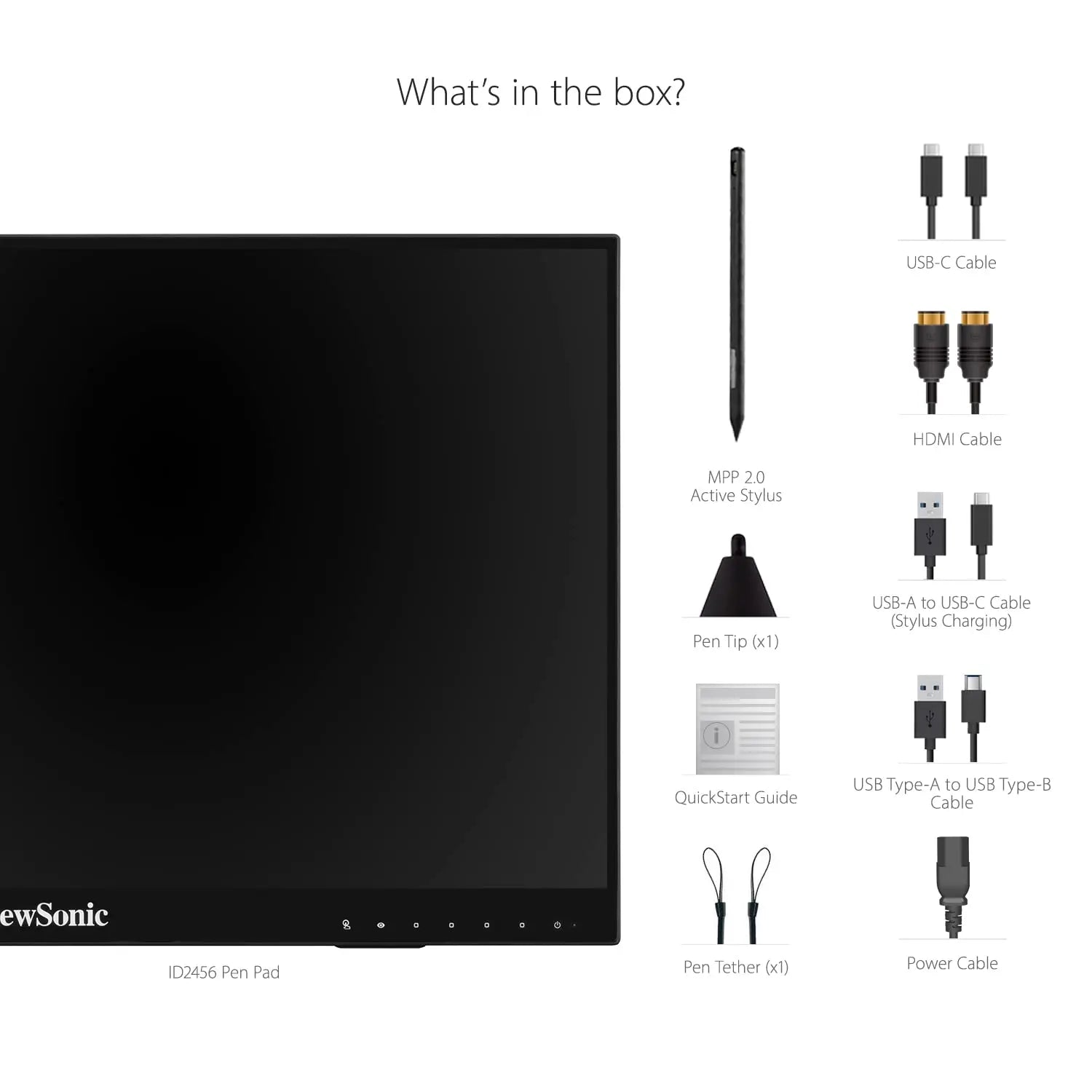 ViewSonic ID2456 24 Inch Touch Display Monitor with MPP 2.0 Active Stylus Pen My Store