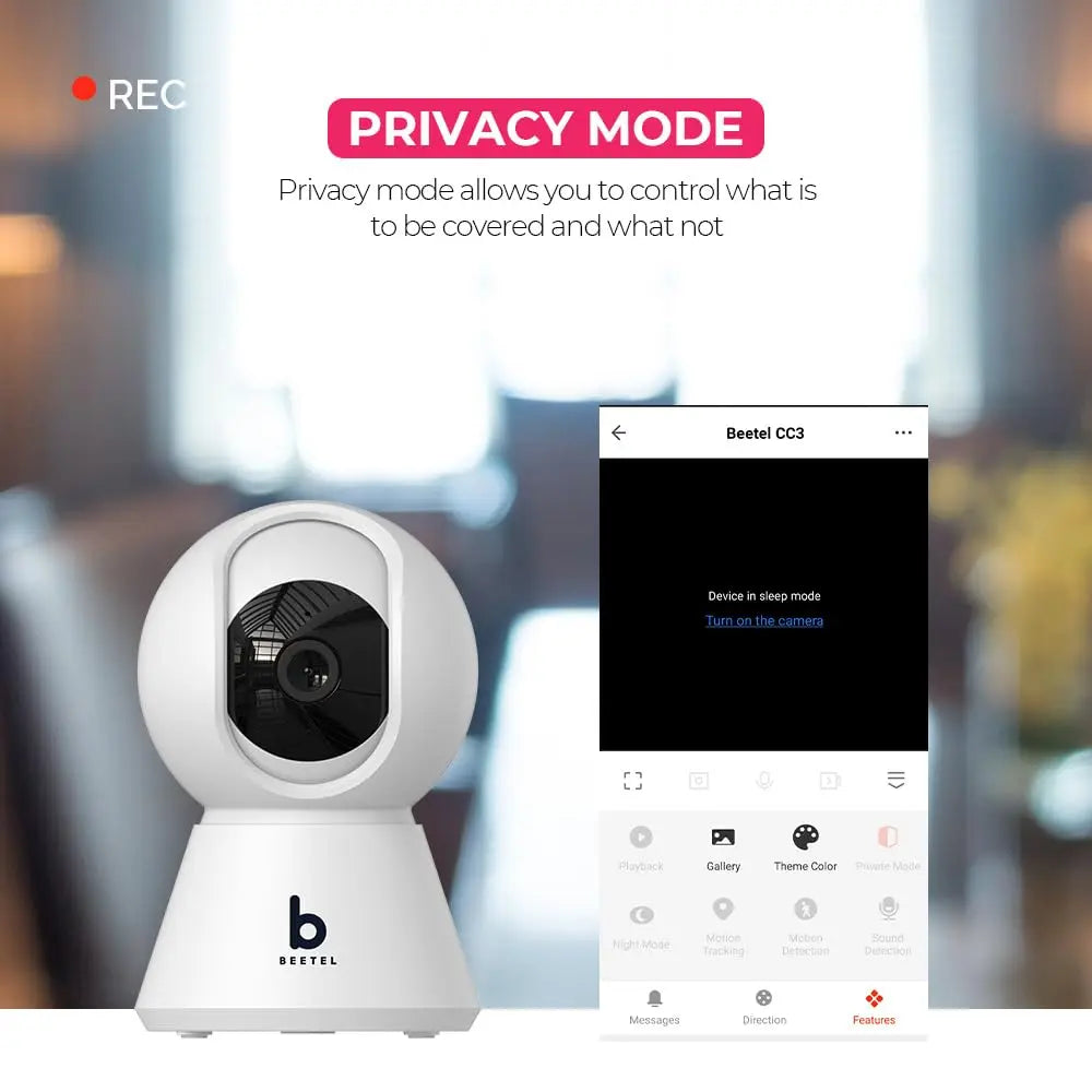 Beetel 3MP Full HD Smart Wi-Fi CCTV Home Security Camera CC3