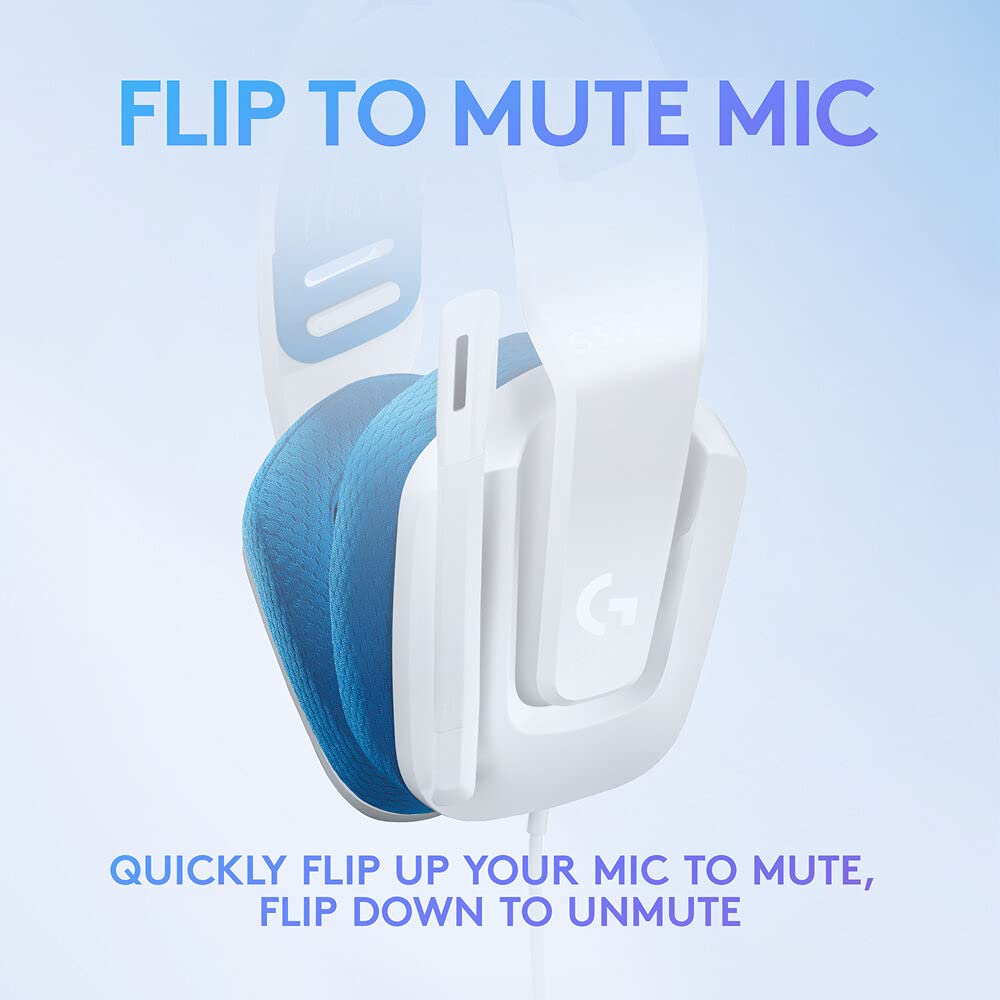 Logitech G335 Wired Lightweight Gaming Headphone  White