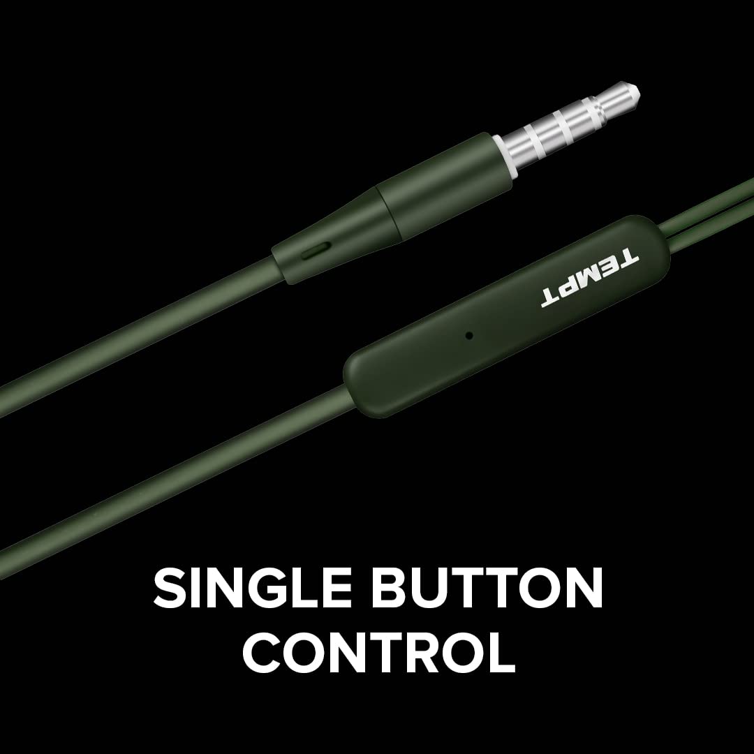 Tempt Zip X1 in Ear Wired Ear Phones with Mic