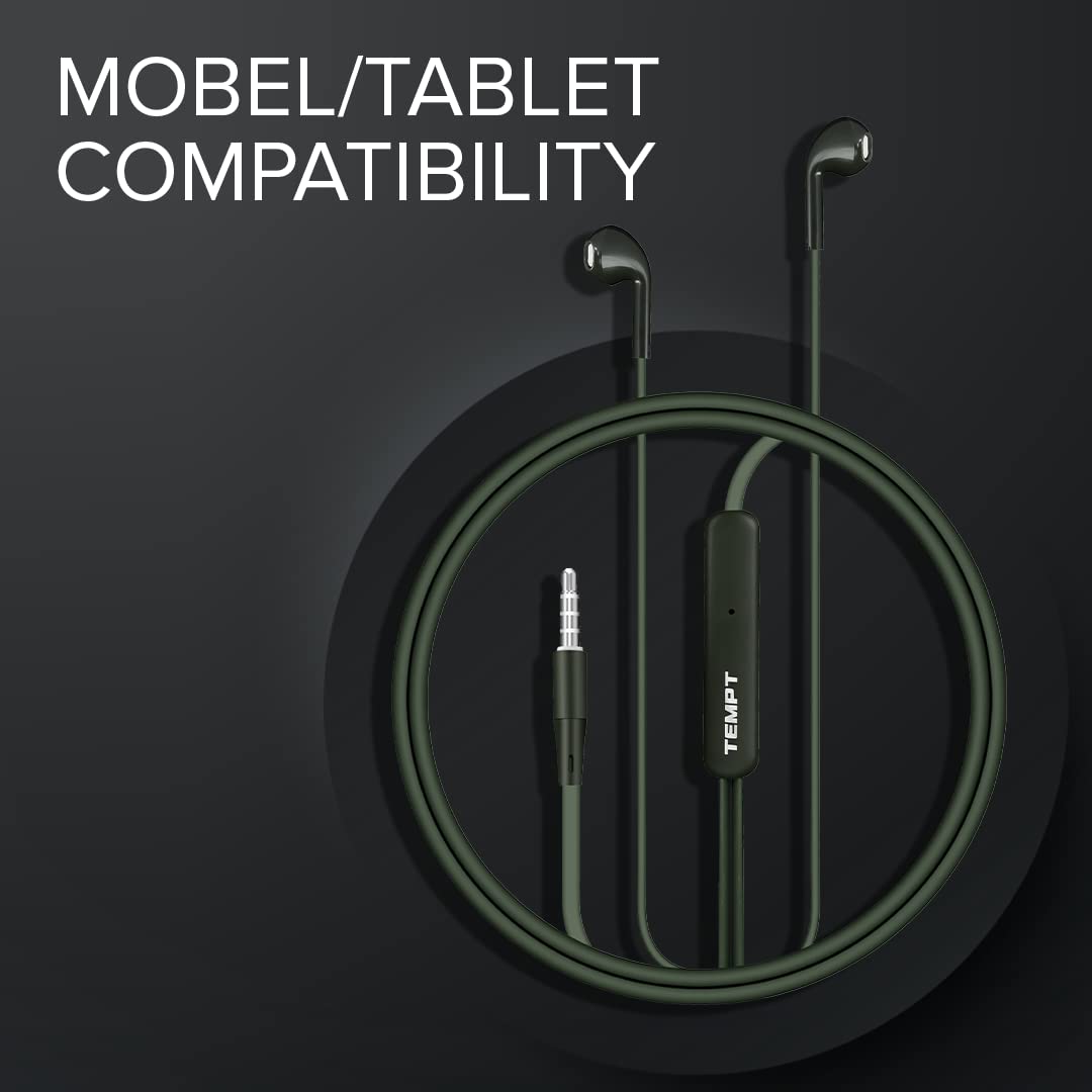 Tempt Zip X1 in Ear Wired Ear Phones with Mic