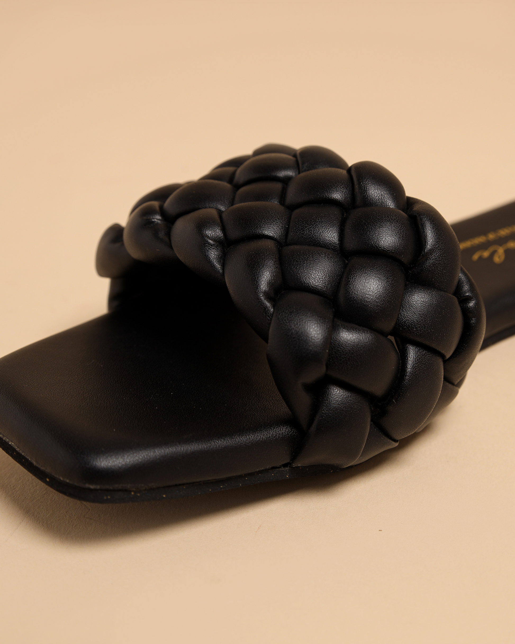 Mallard Black Braided Slides My Store