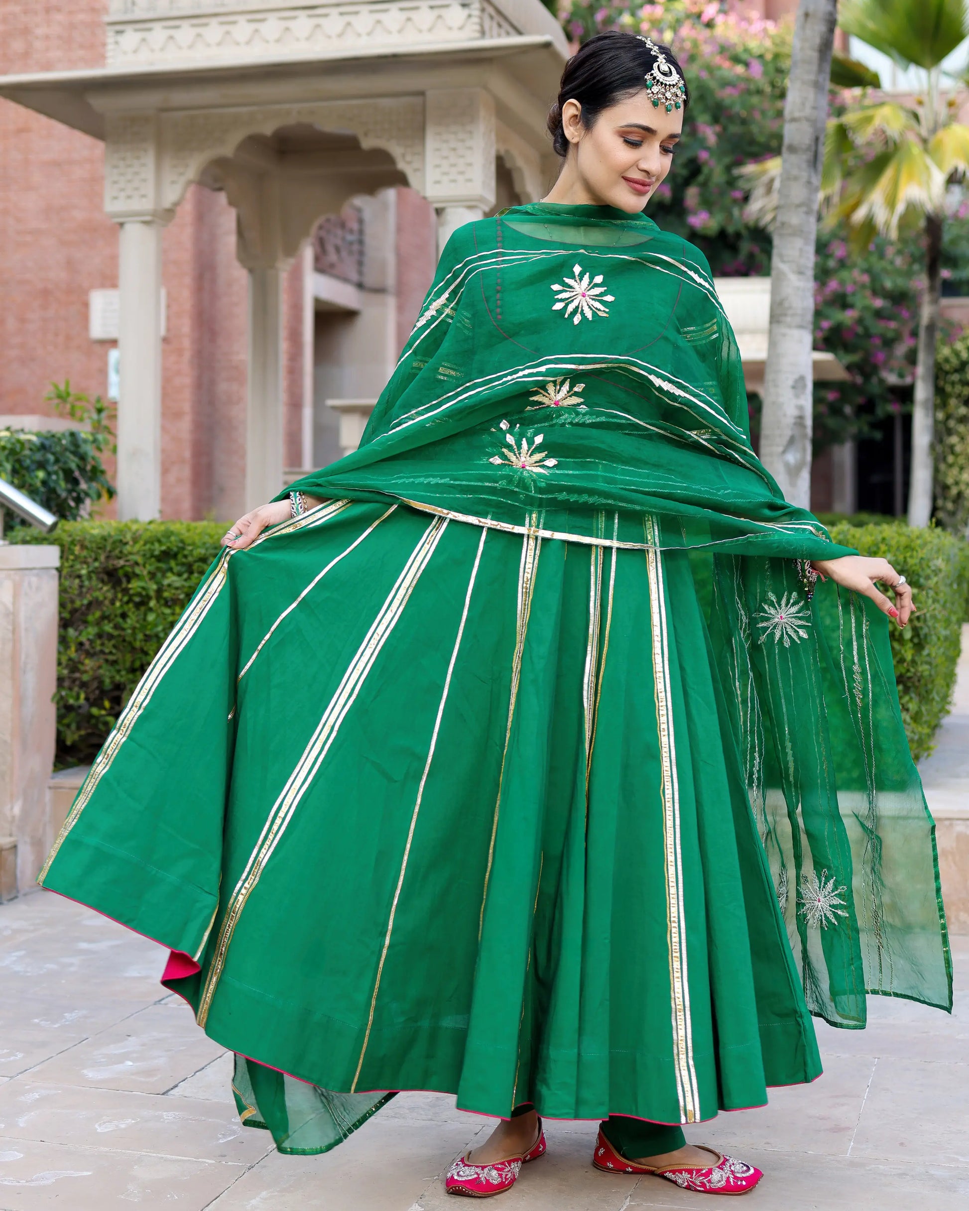 Golf Green Gotapatti Suit Set My Store