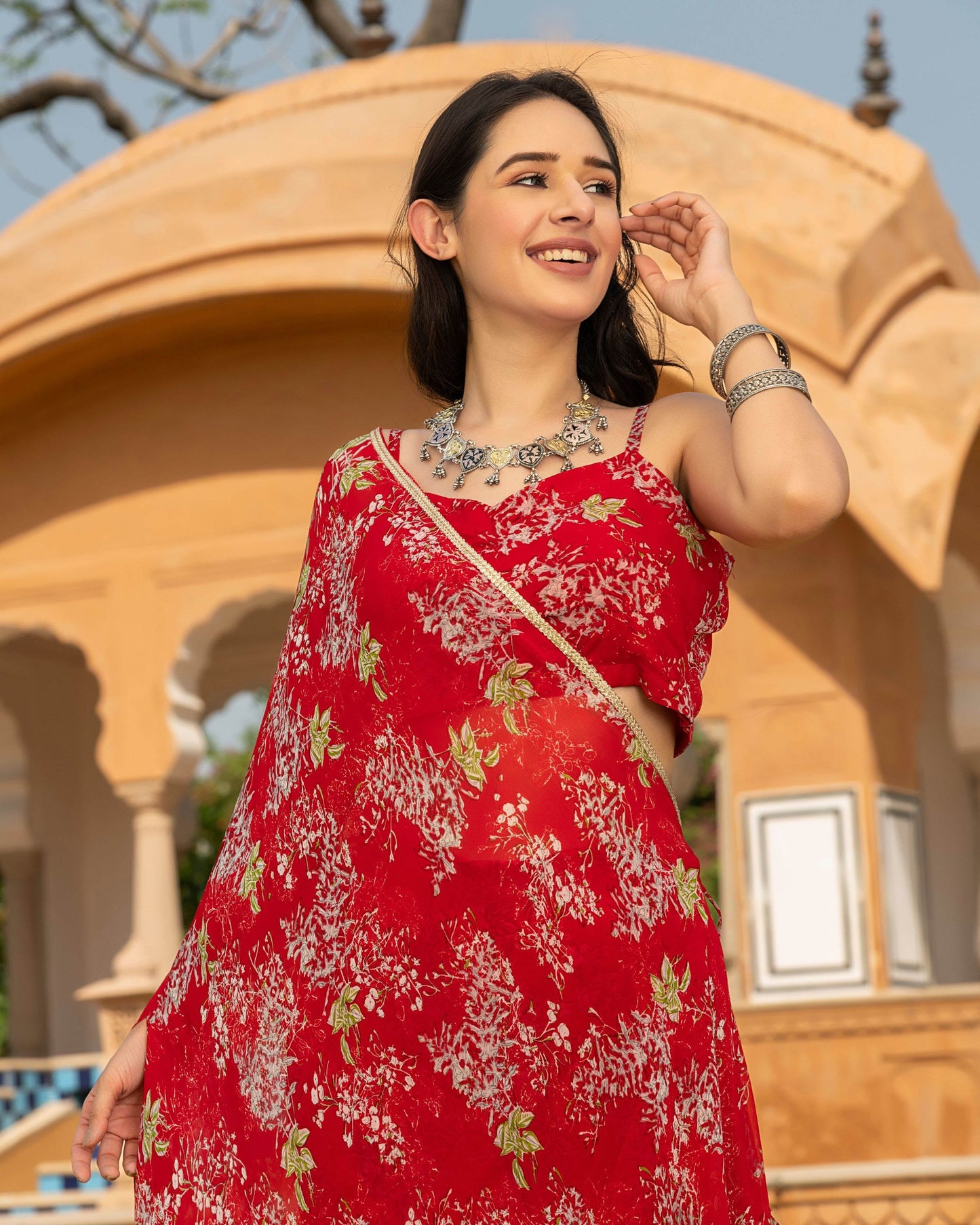 Frida Georgette Cape Sharara Set My Store