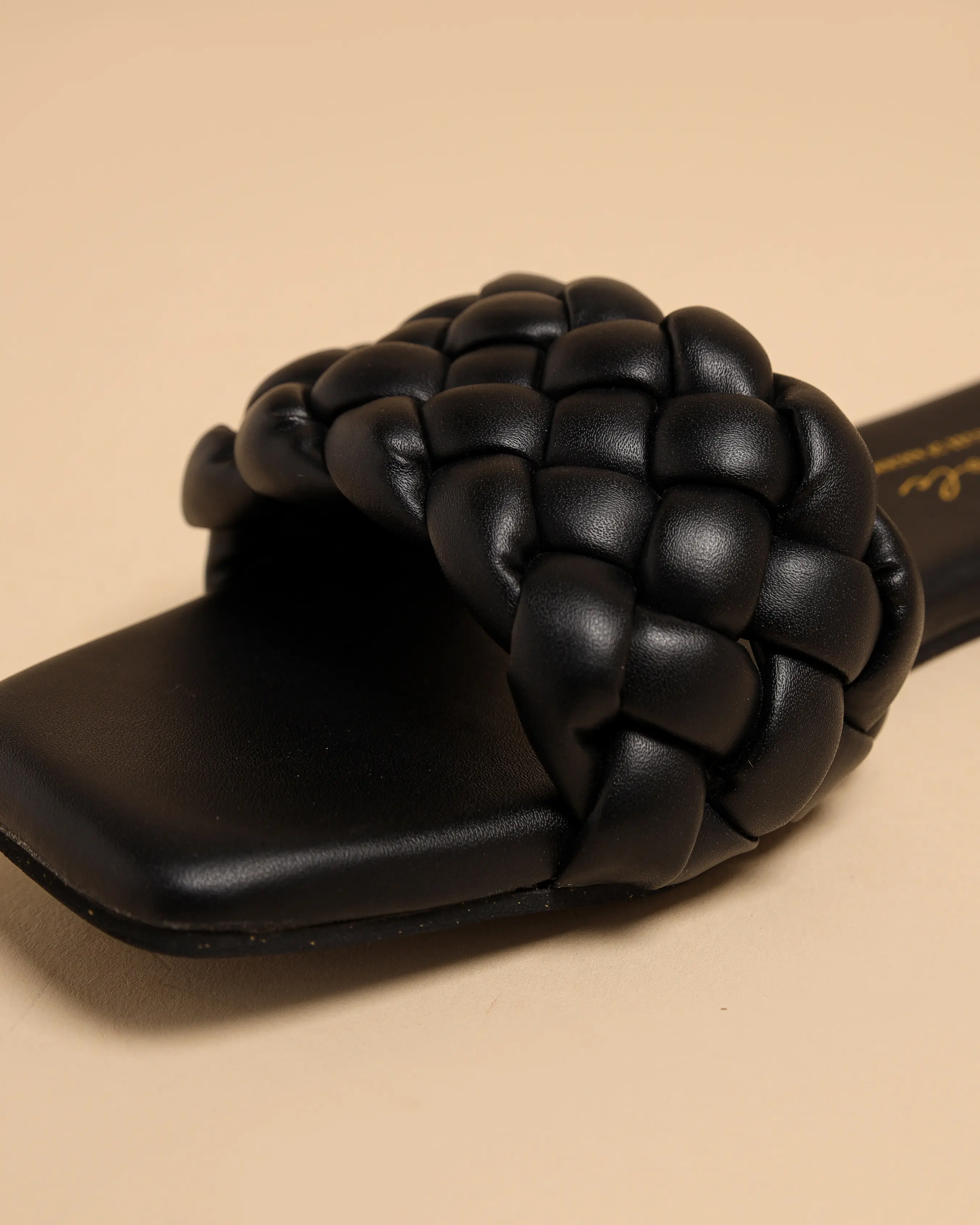 Mallard Black Braided Slides My Store