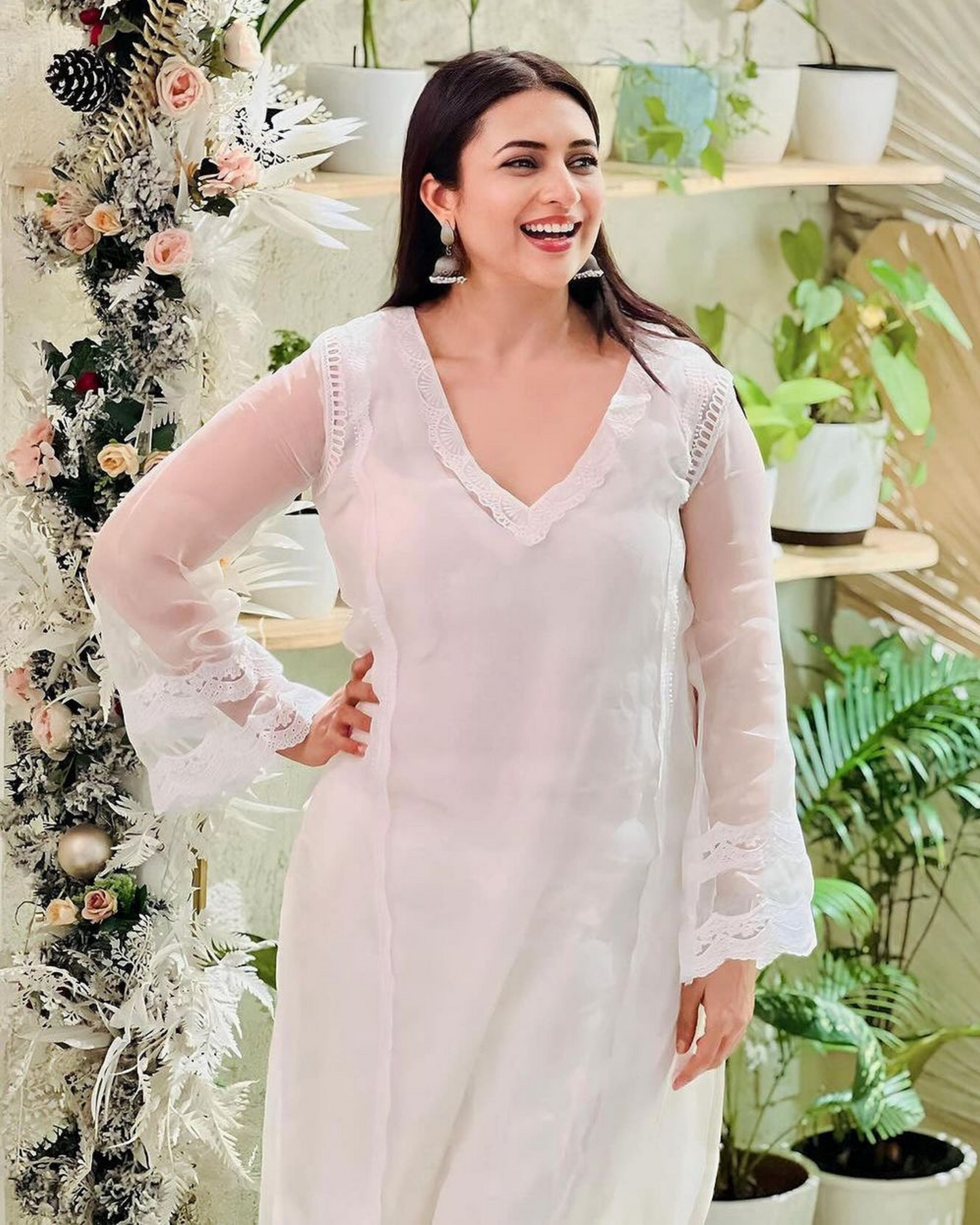 Sophia Organza Straight Kurta Set My Store