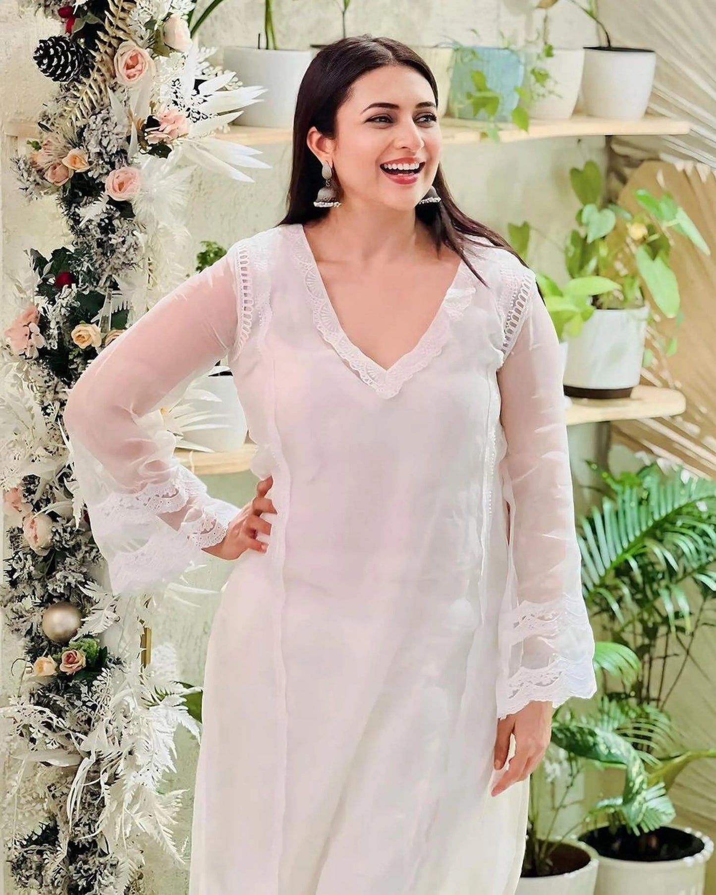 Sophia Organza Straight Kurta Set My Store