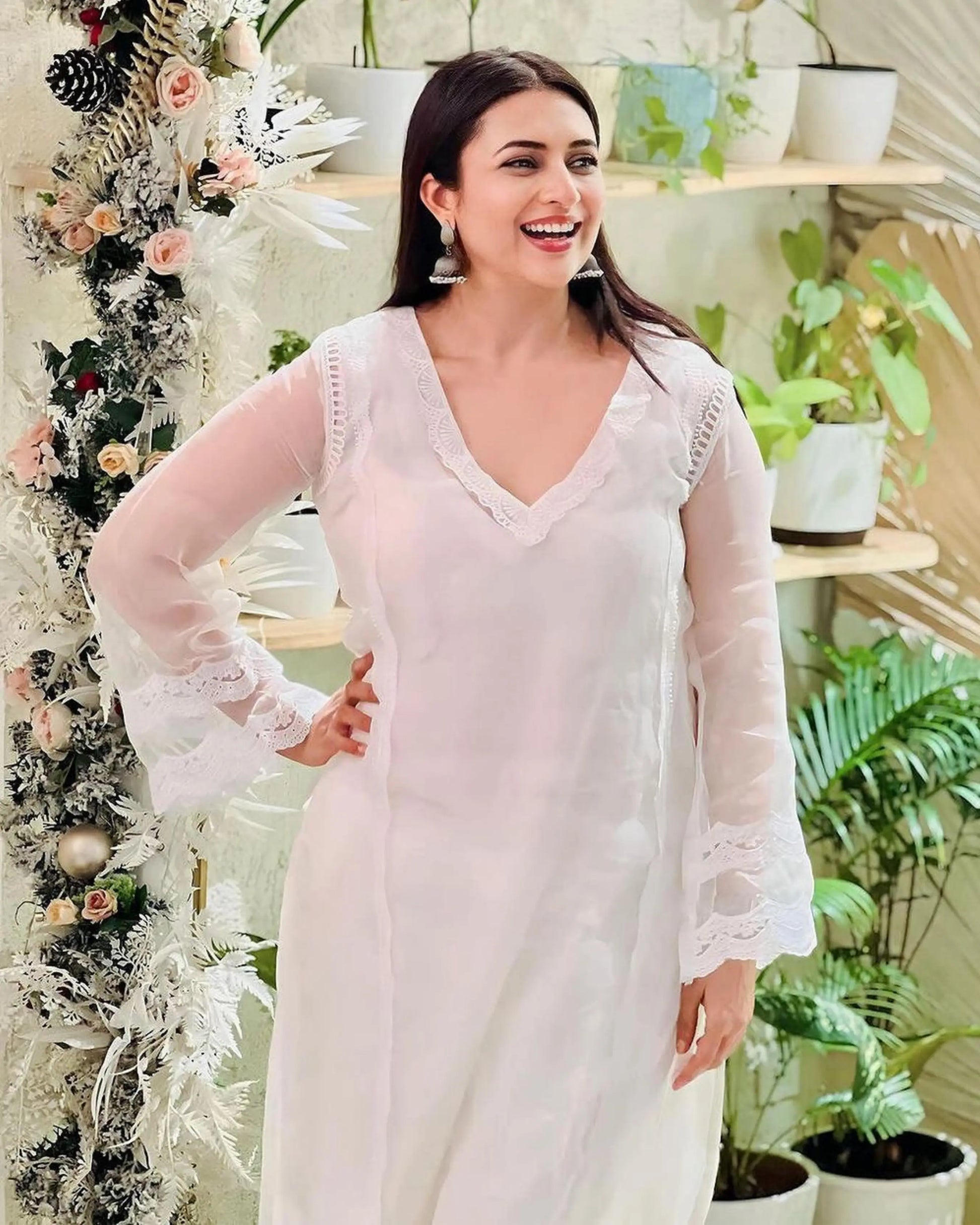 Sophia Organza Straight Kurta Set My Store