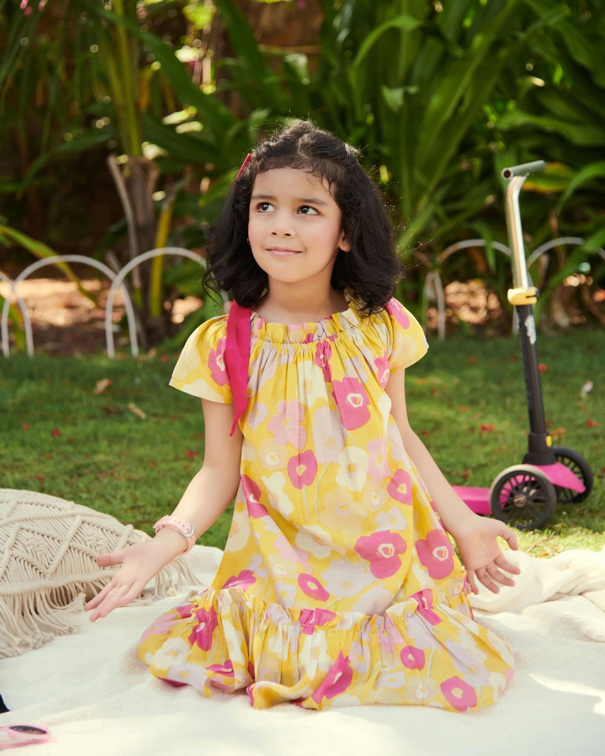 Mellow Chanderi Tier Dress My Store