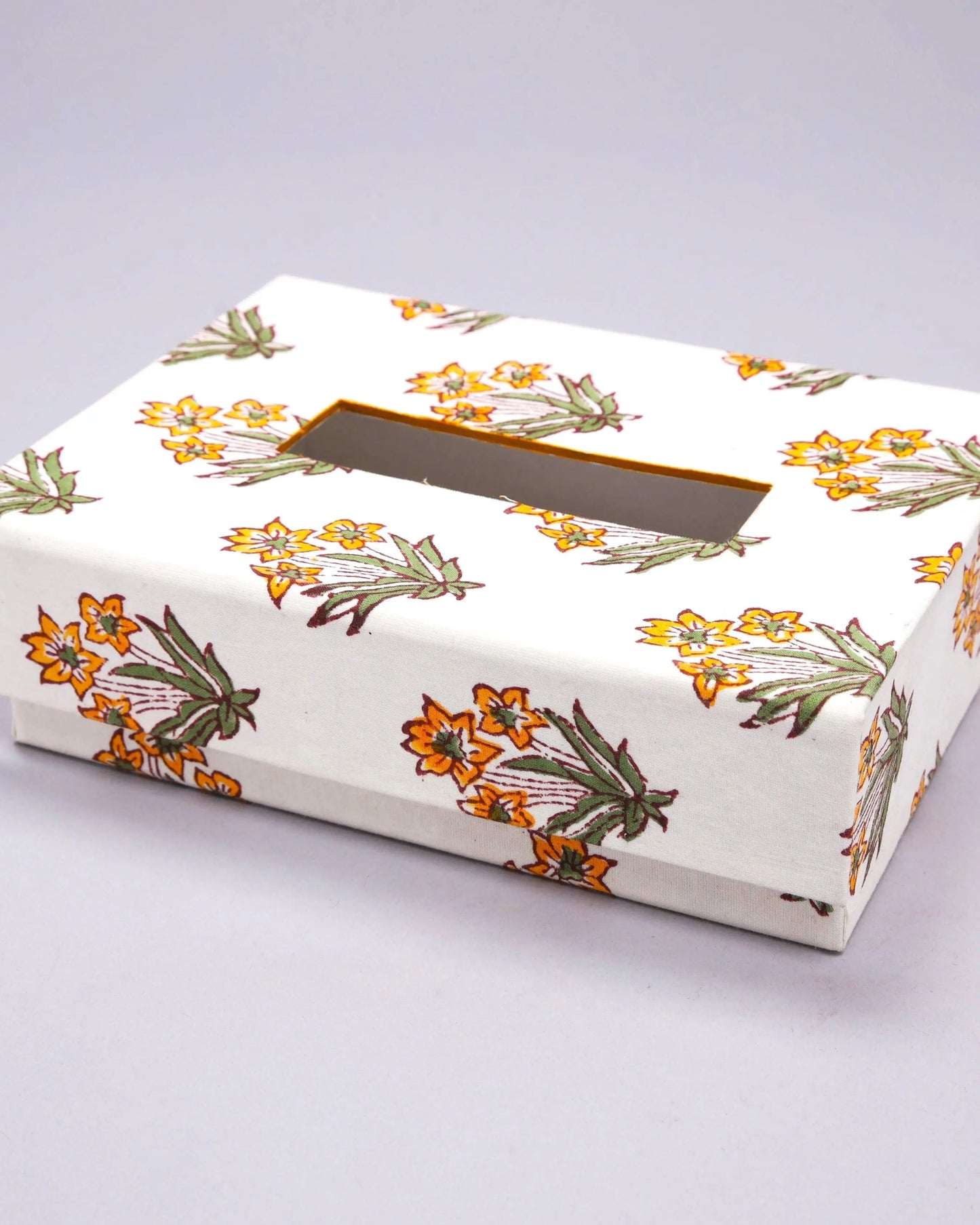 Day Lily Handblock Tissue Box My Store