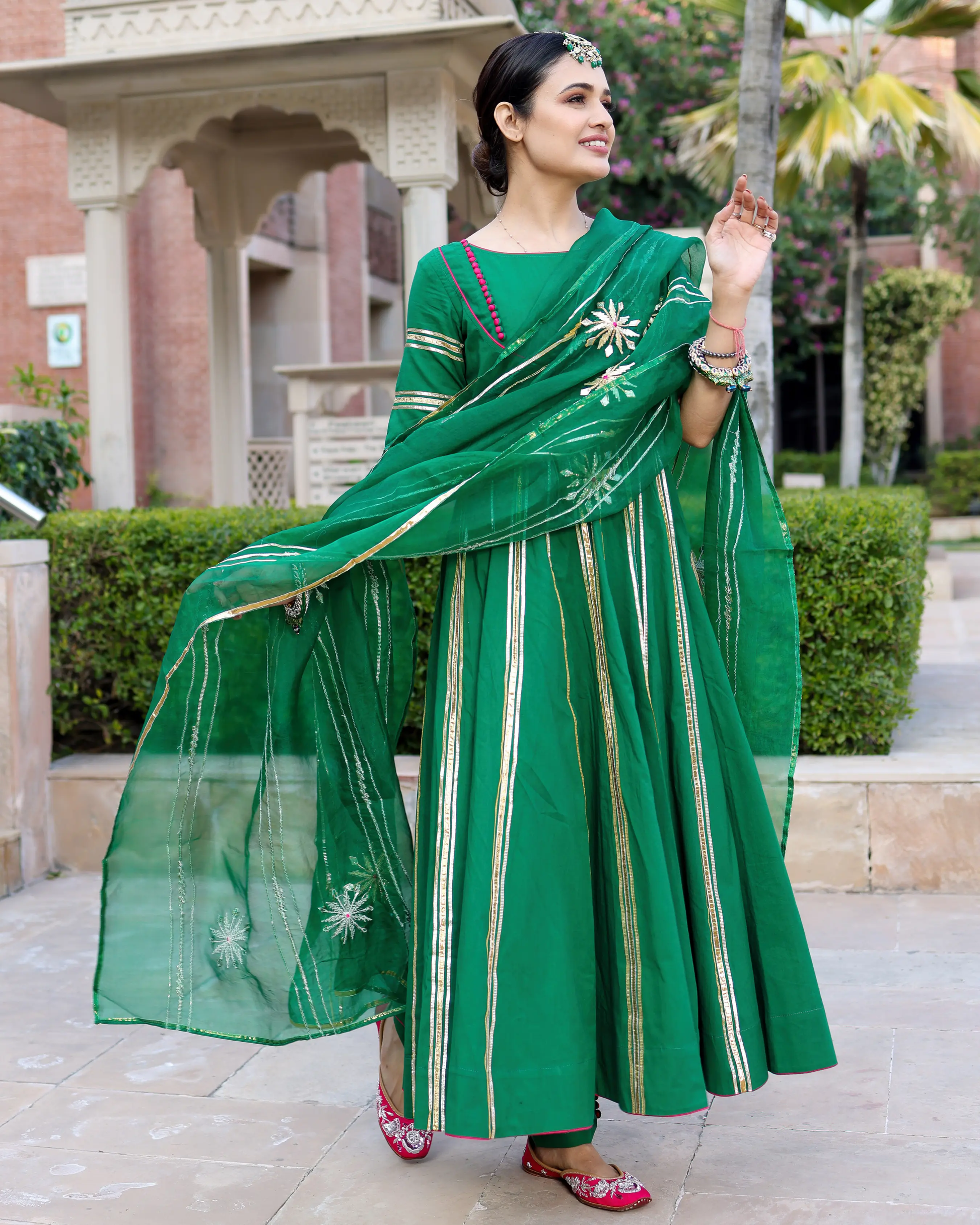 Golf Green Gotapatti Suit Set My Store