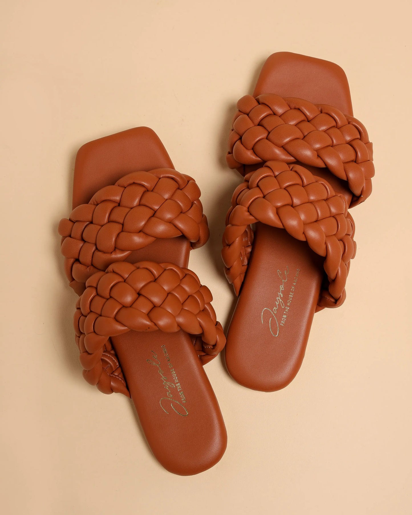 Chocolate Island Braided Flats My Store