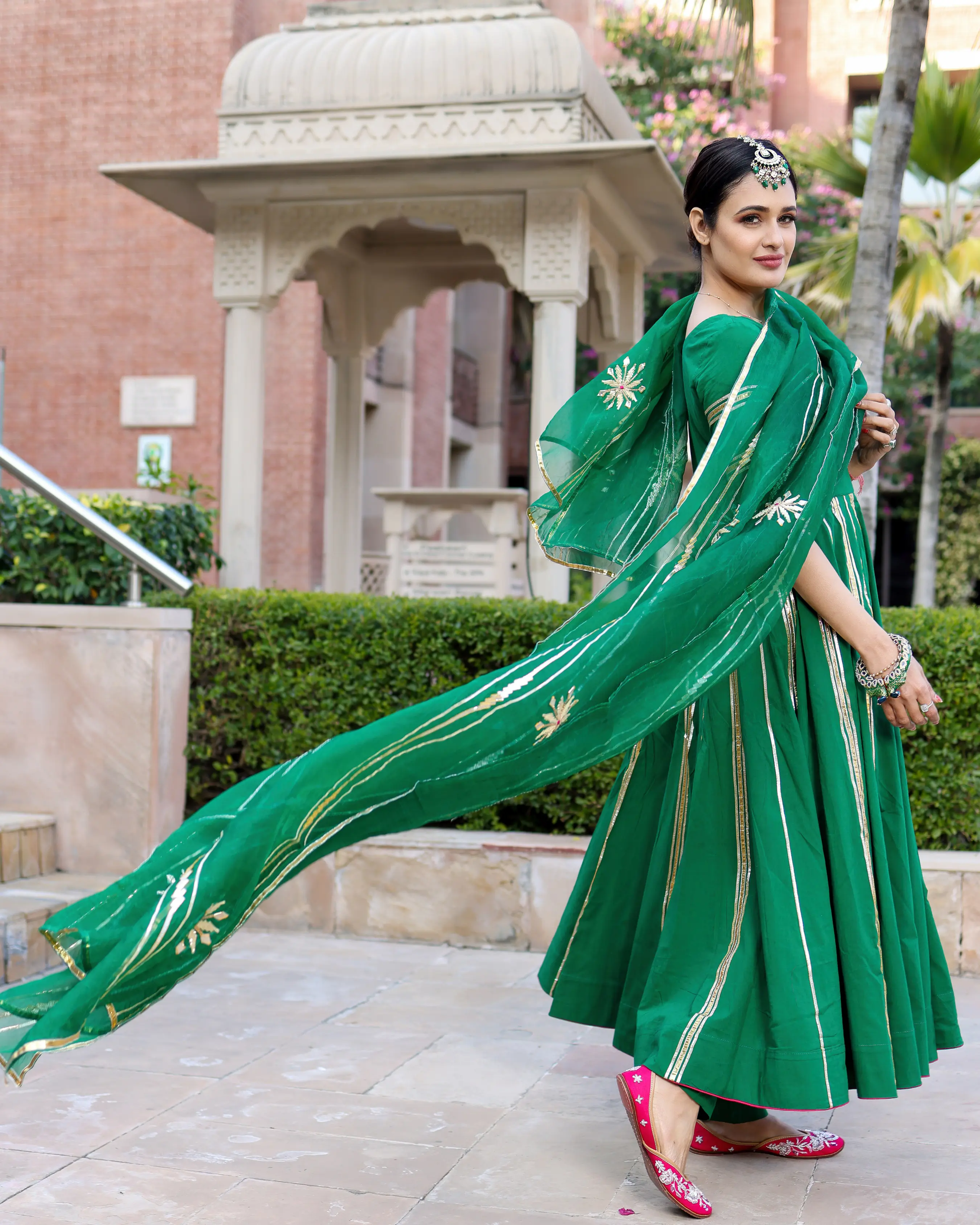 Golf Green Gotapatti Suit Set My Store