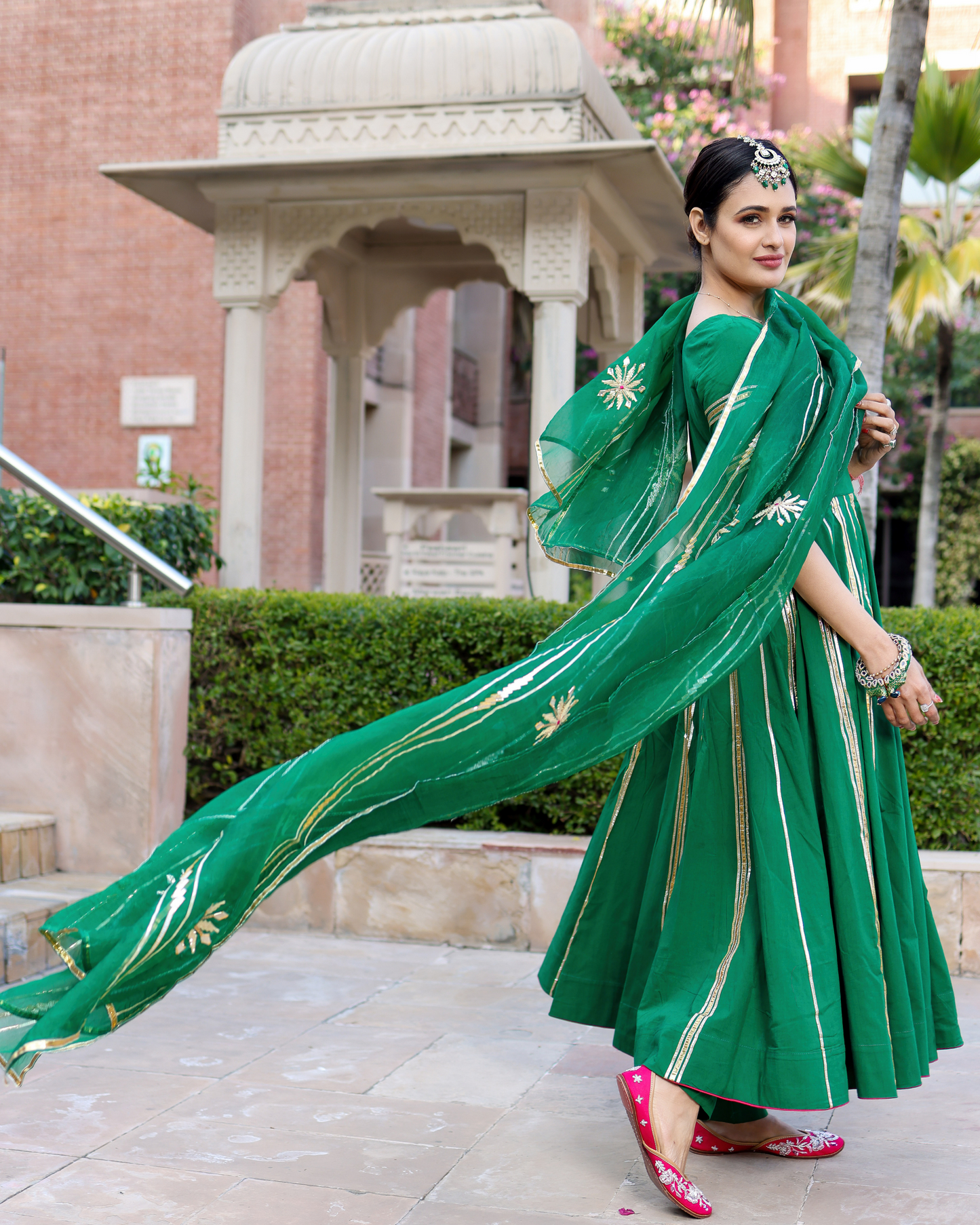 Golf Green Gotapatti Suit Set Quick Cart