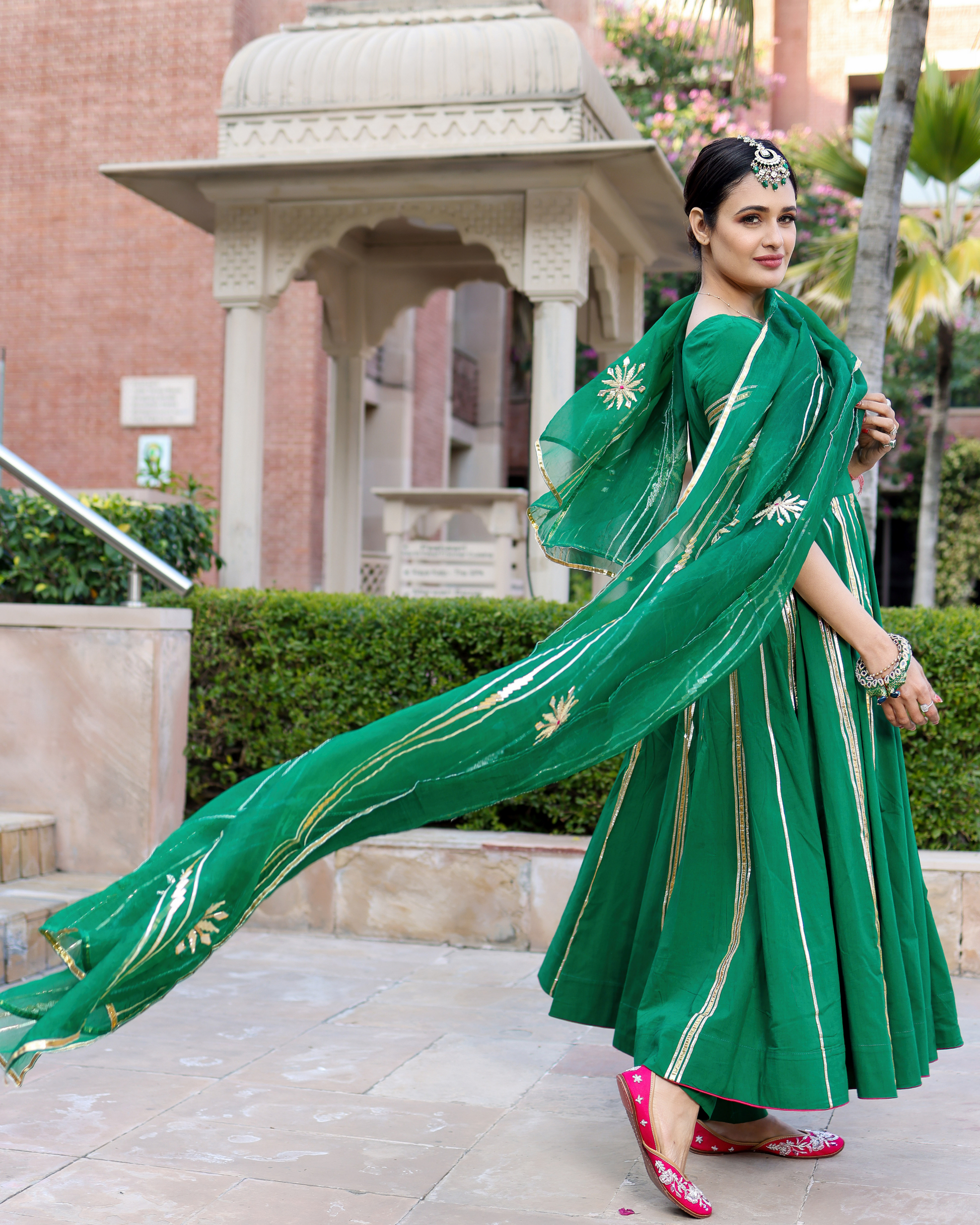 Golf Green Gotapatti Suit Set Quick Cart