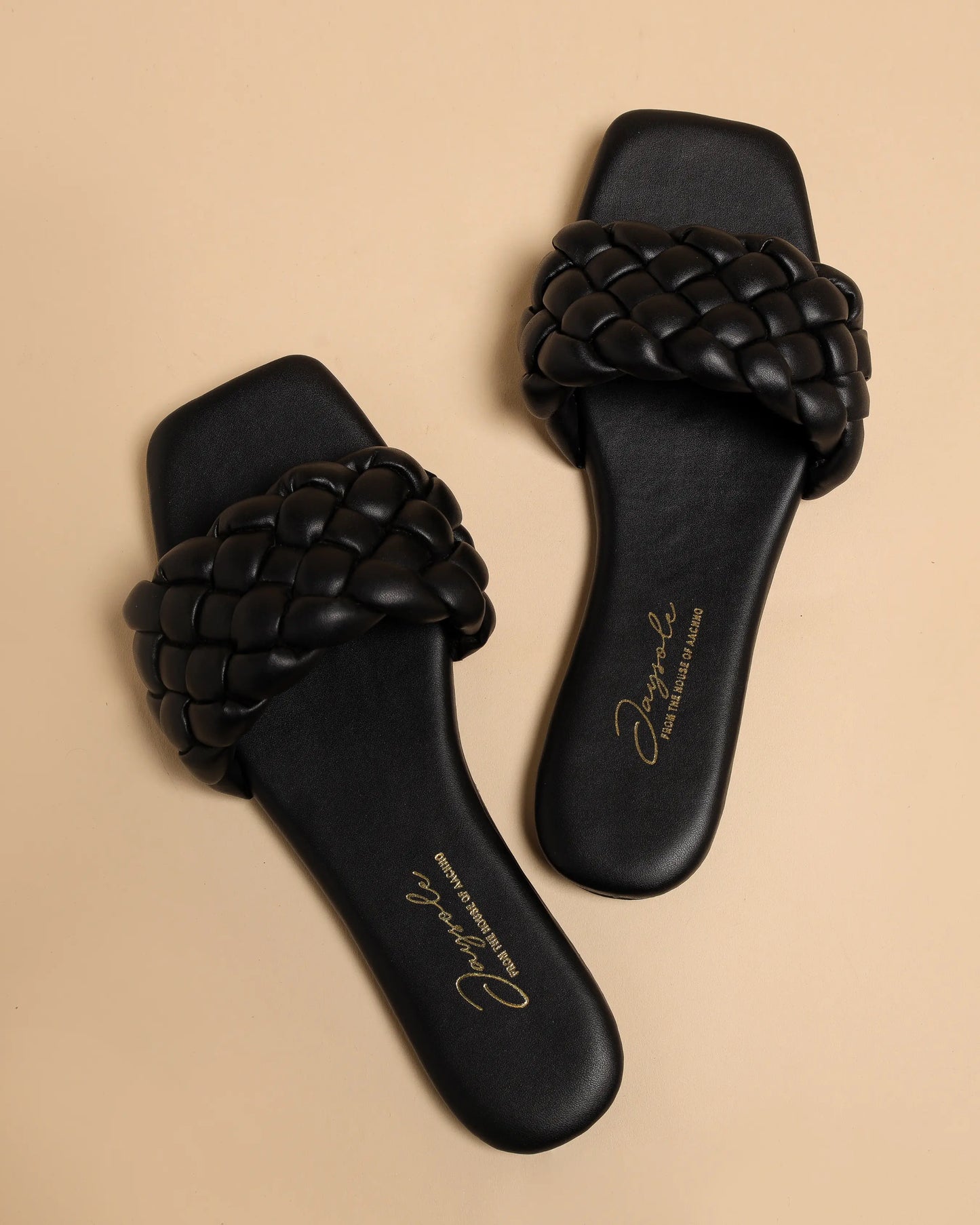 Mallard Black Braided Slides My Store