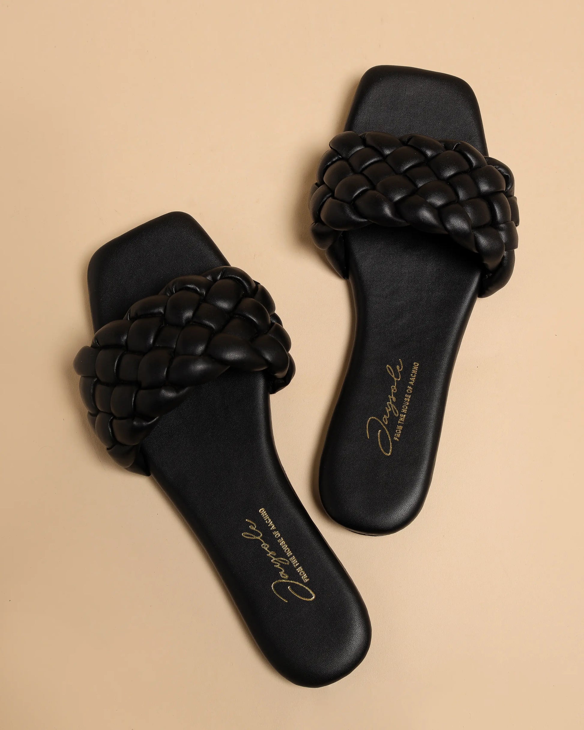 Mallard Black Braided Slides My Store