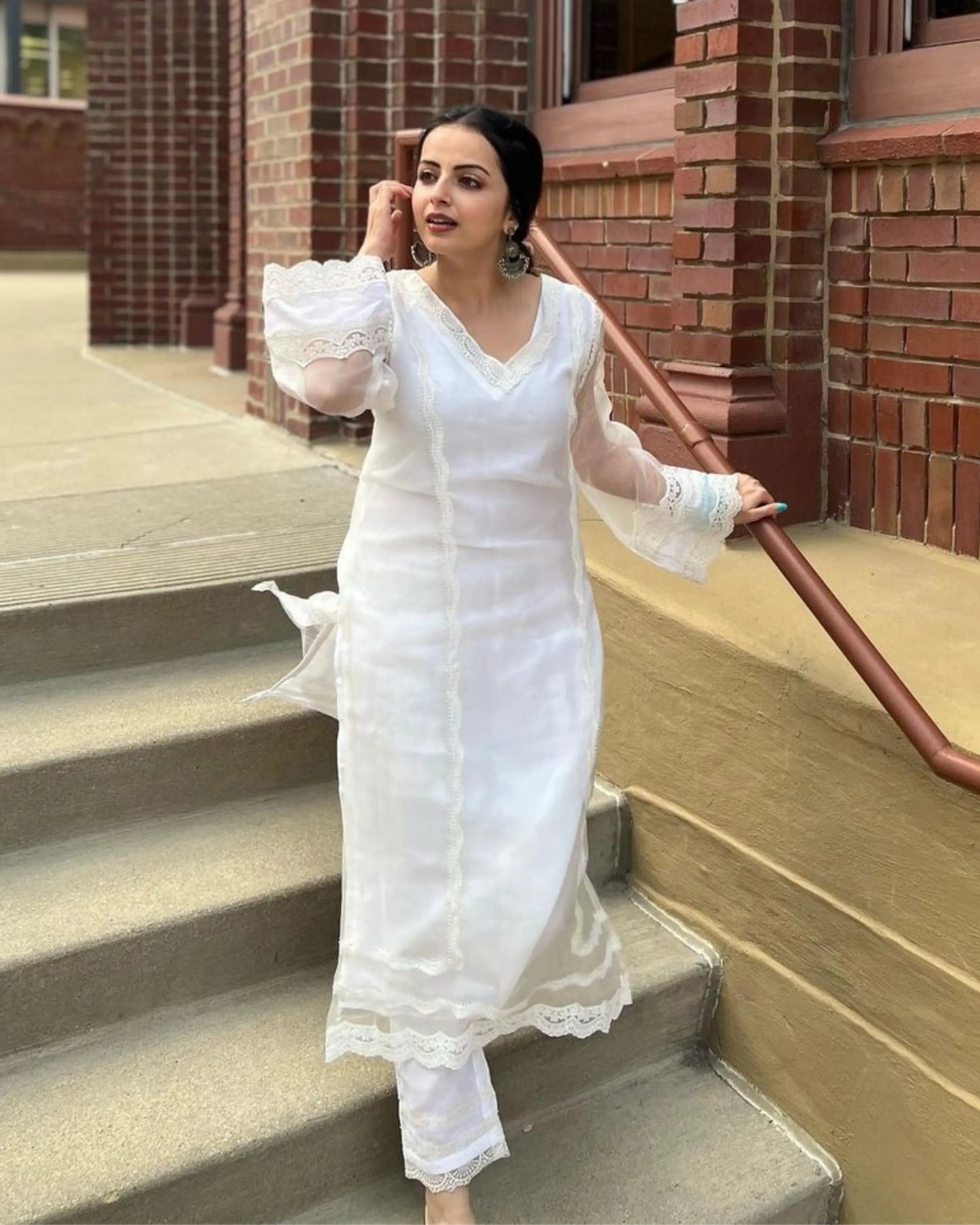 Sophia Organza Straight Kurta Set My Store