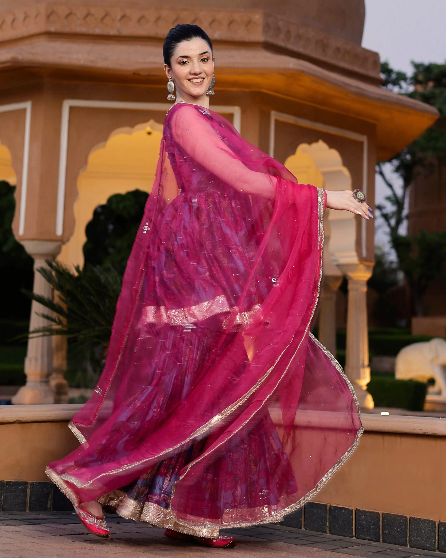 Srini Chanderi Sharara Set My Store