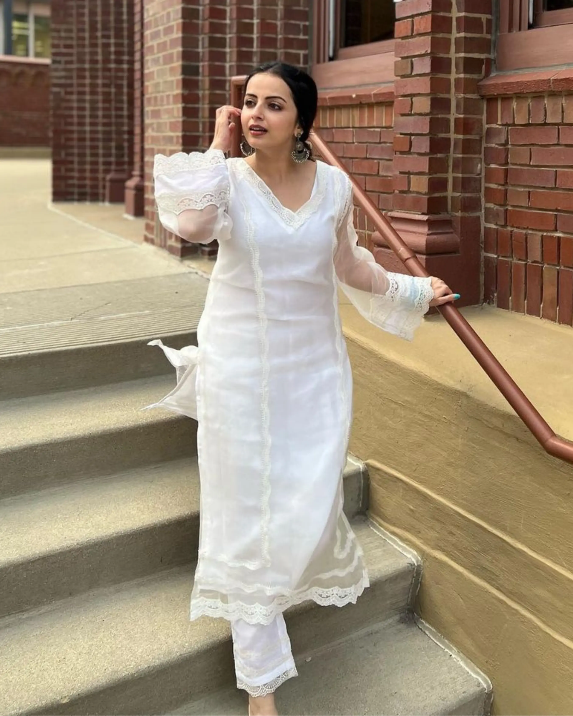 Sophia Organza Straight Kurta Set My Store