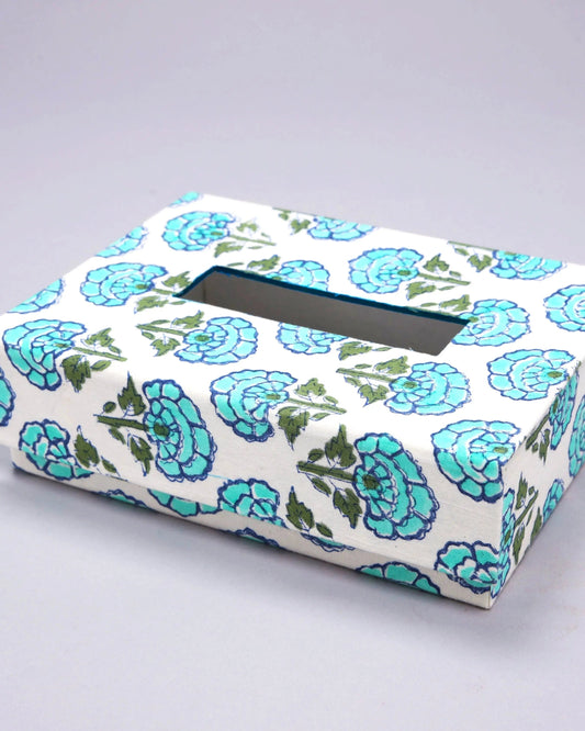 Blue Radiance Handblock Tissue Box My Store