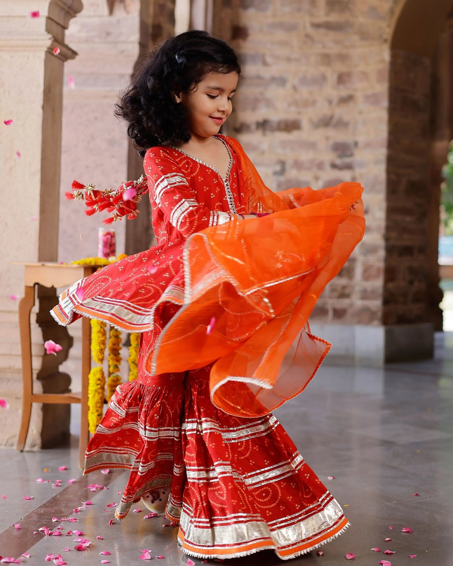 Cari Cotton Bandhej Sharara Set My Store