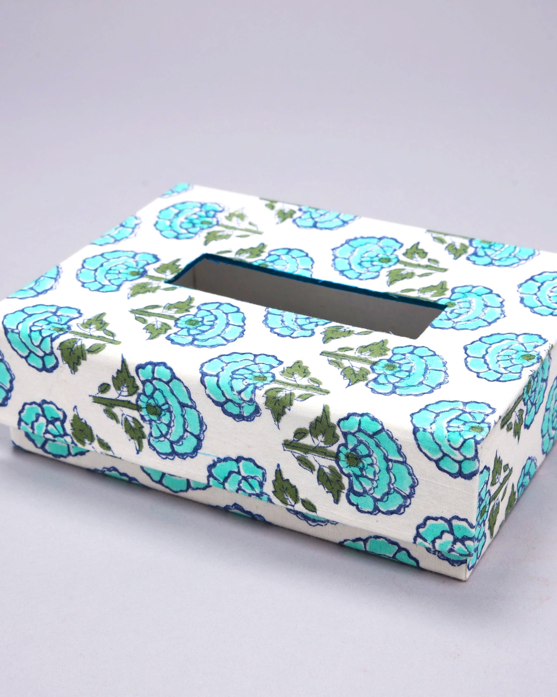 Blue Radiance Handblock Tissue Box My Store