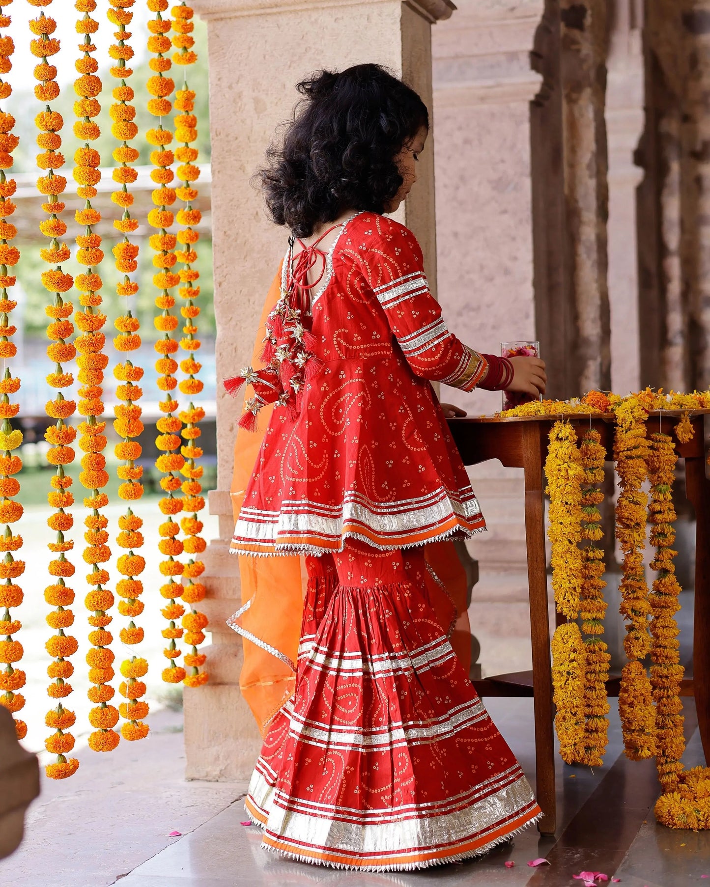 Cari Cotton Bandhej Sharara Set My Store