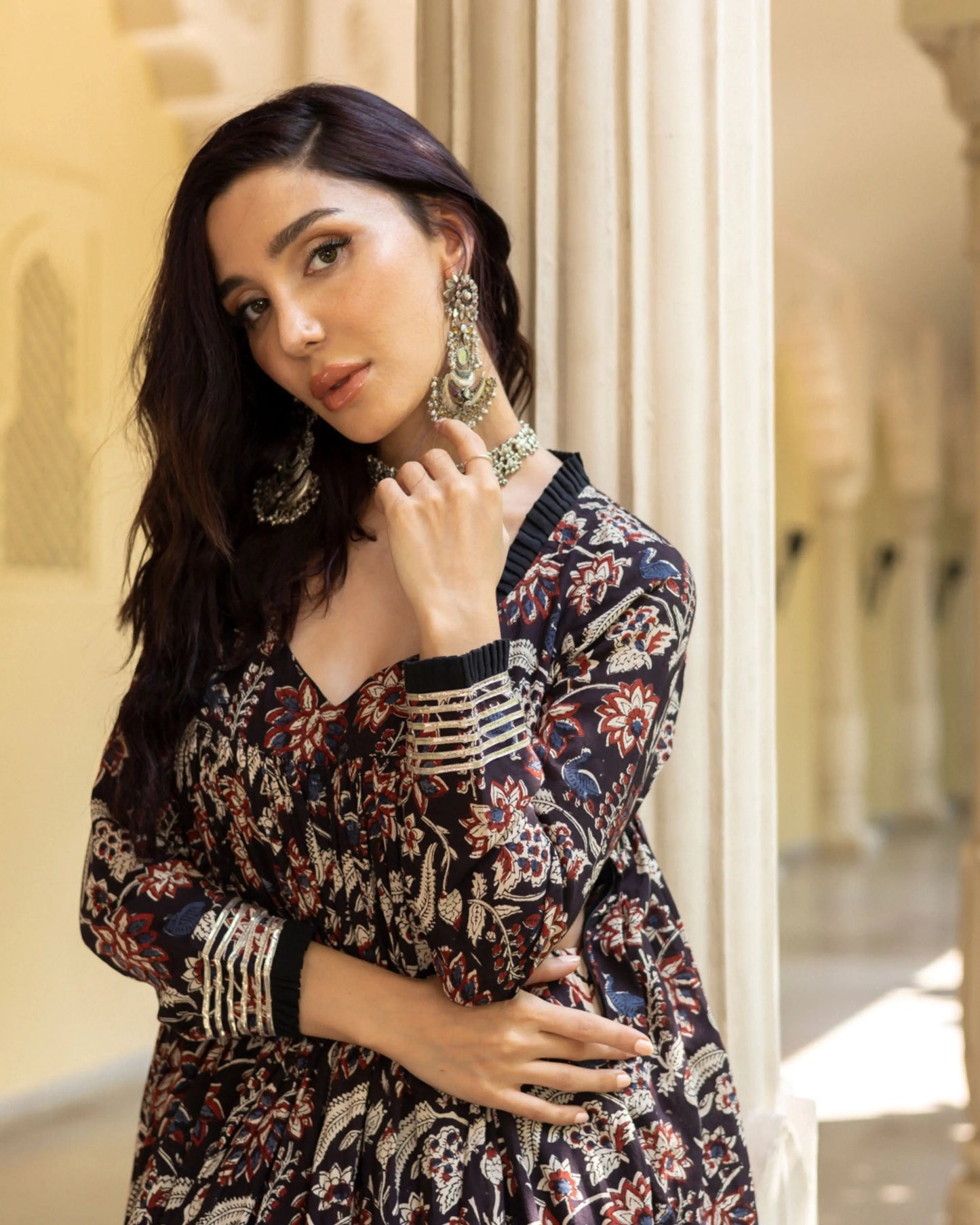 Vaniki Handblock Tier Sharara Set My Store