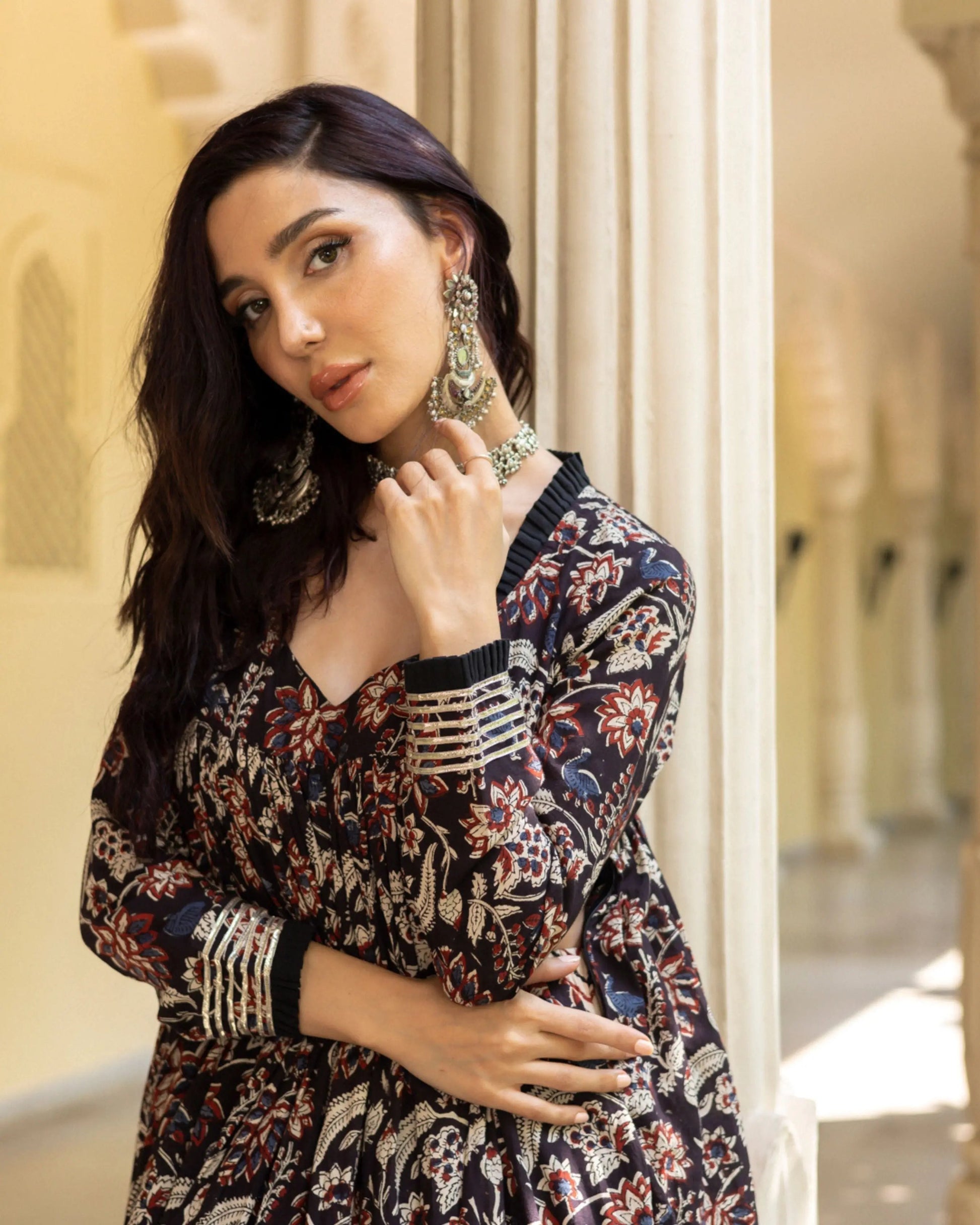 Vaniki Handblock Tier Sharara Set My Store