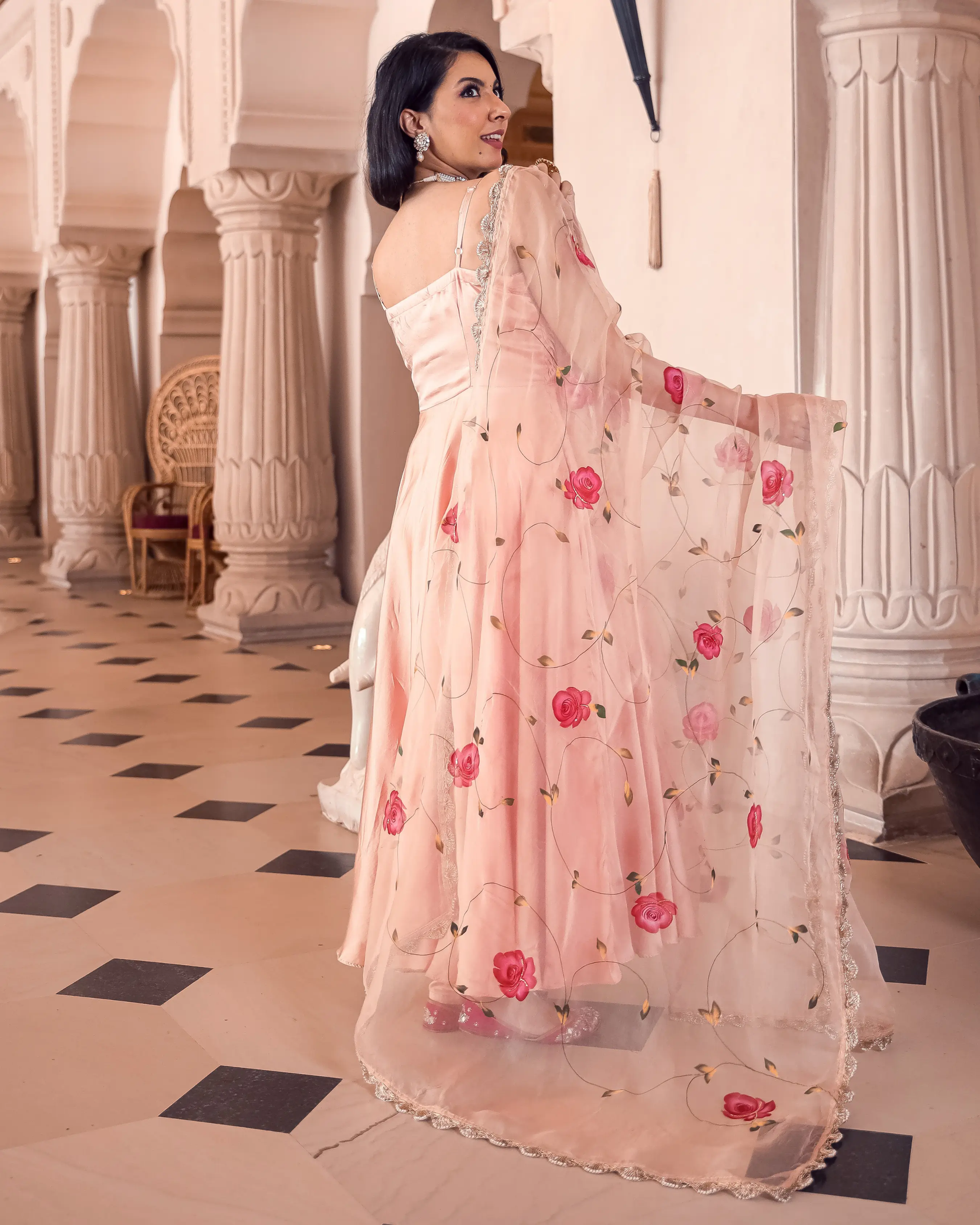 Velvet Mist Handpainted Suit Set My Store