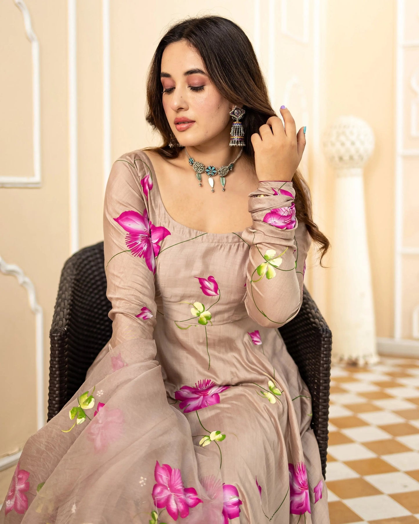 Brindha Handpainted Suit Set My Store