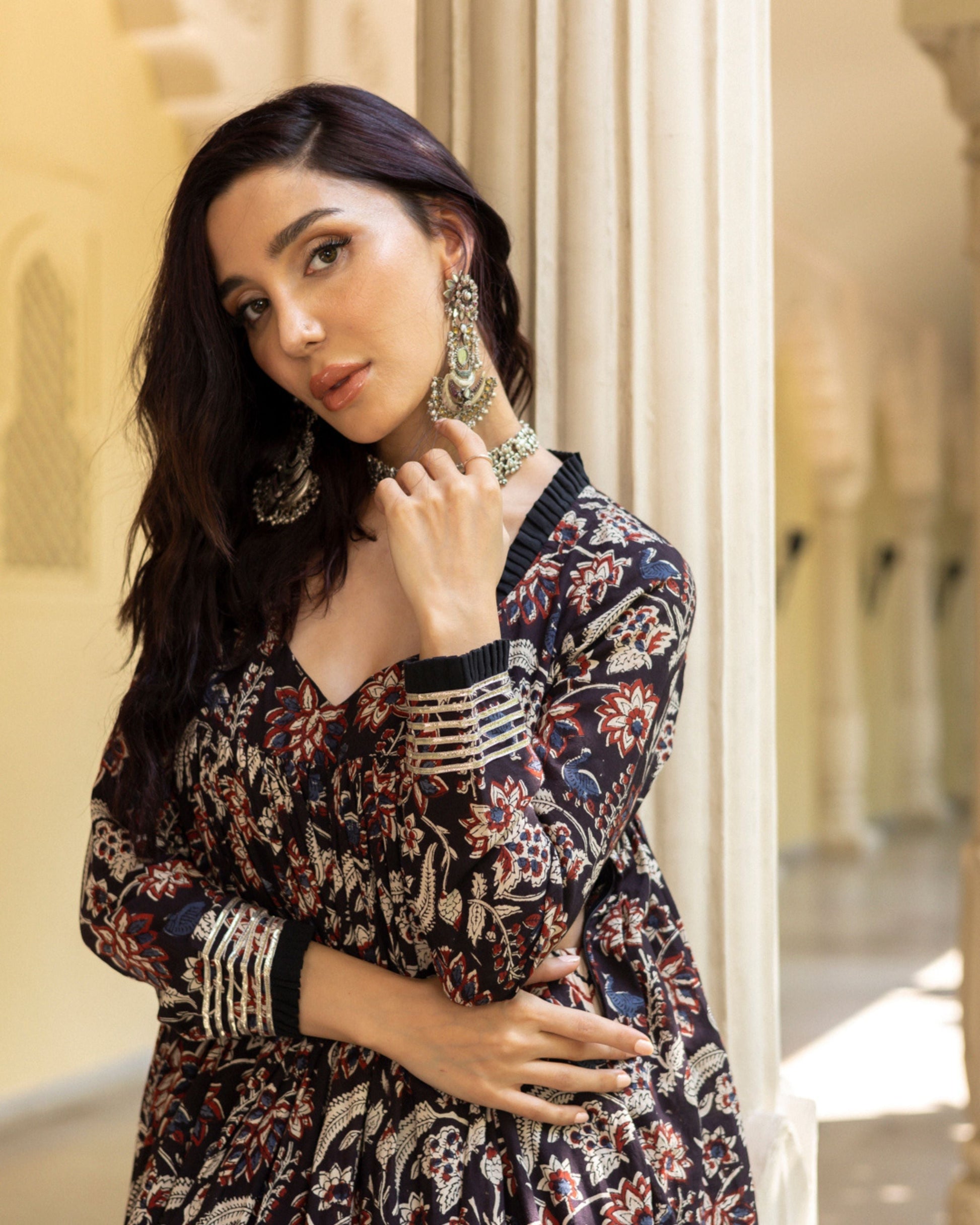 Vaniki Handblock Tier Sharara Set My Store