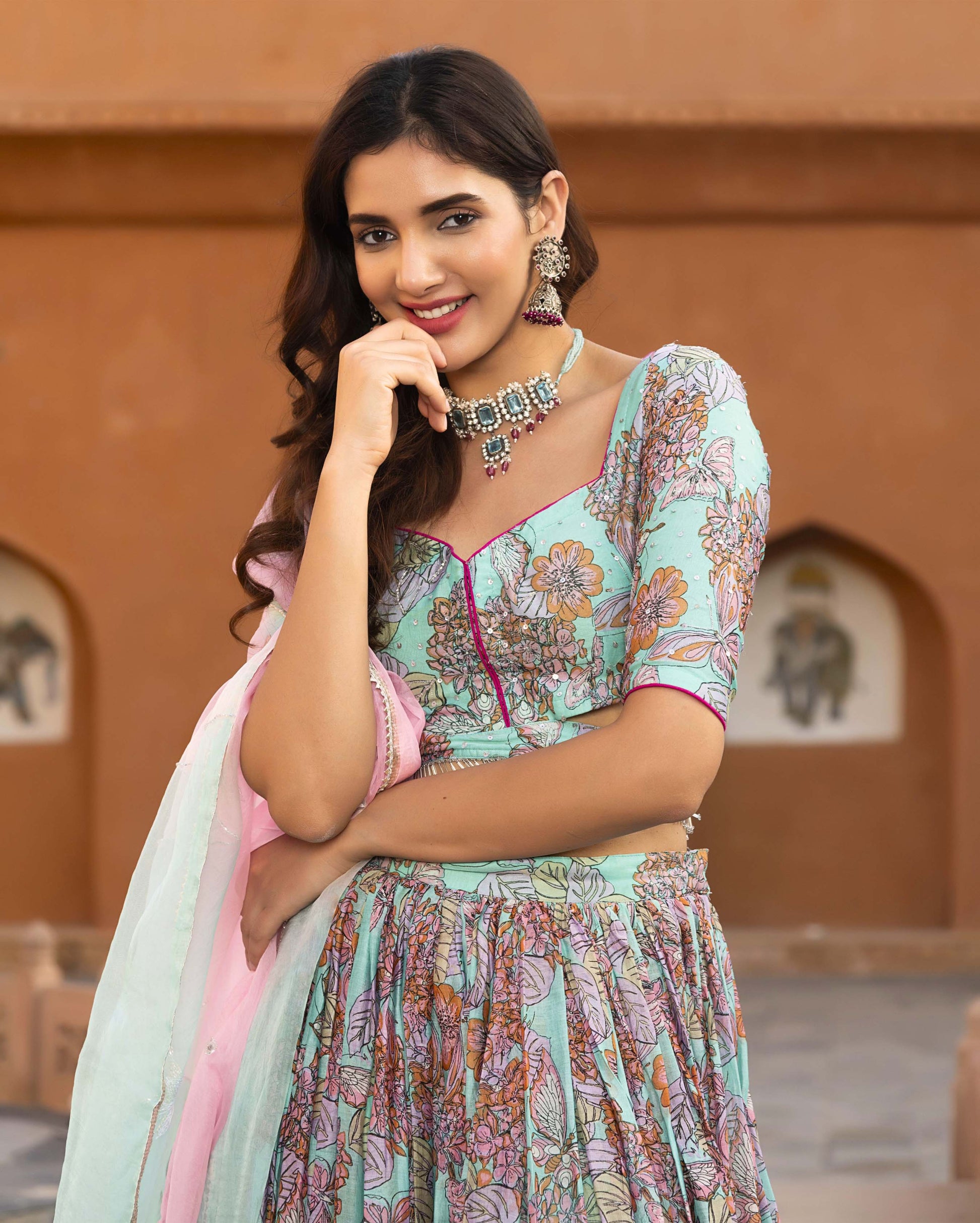 Sangini Chanderi Lehenga Set My Store