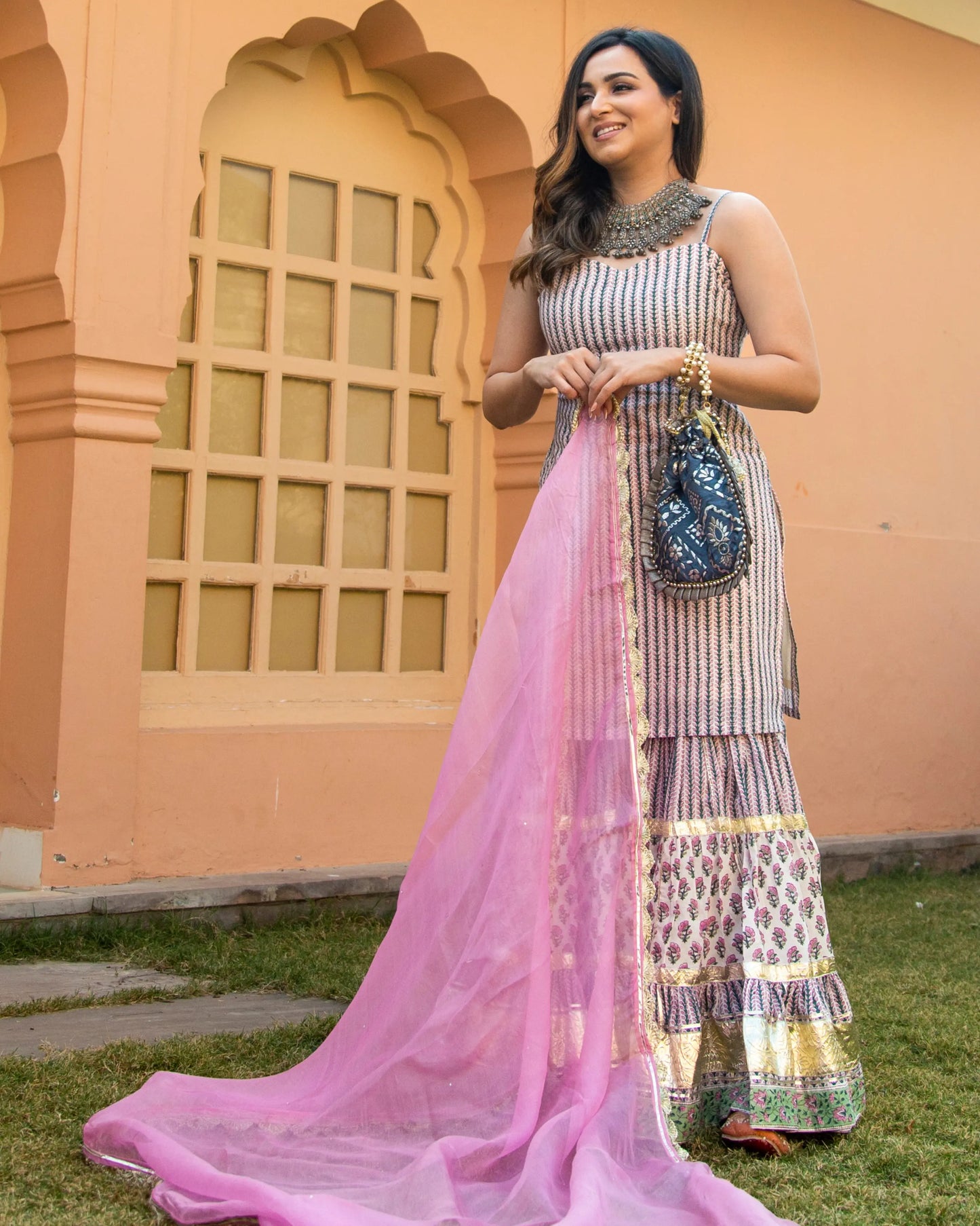 SUGAR SWIZZLE HANDBLOCK SHARARA SET My Store