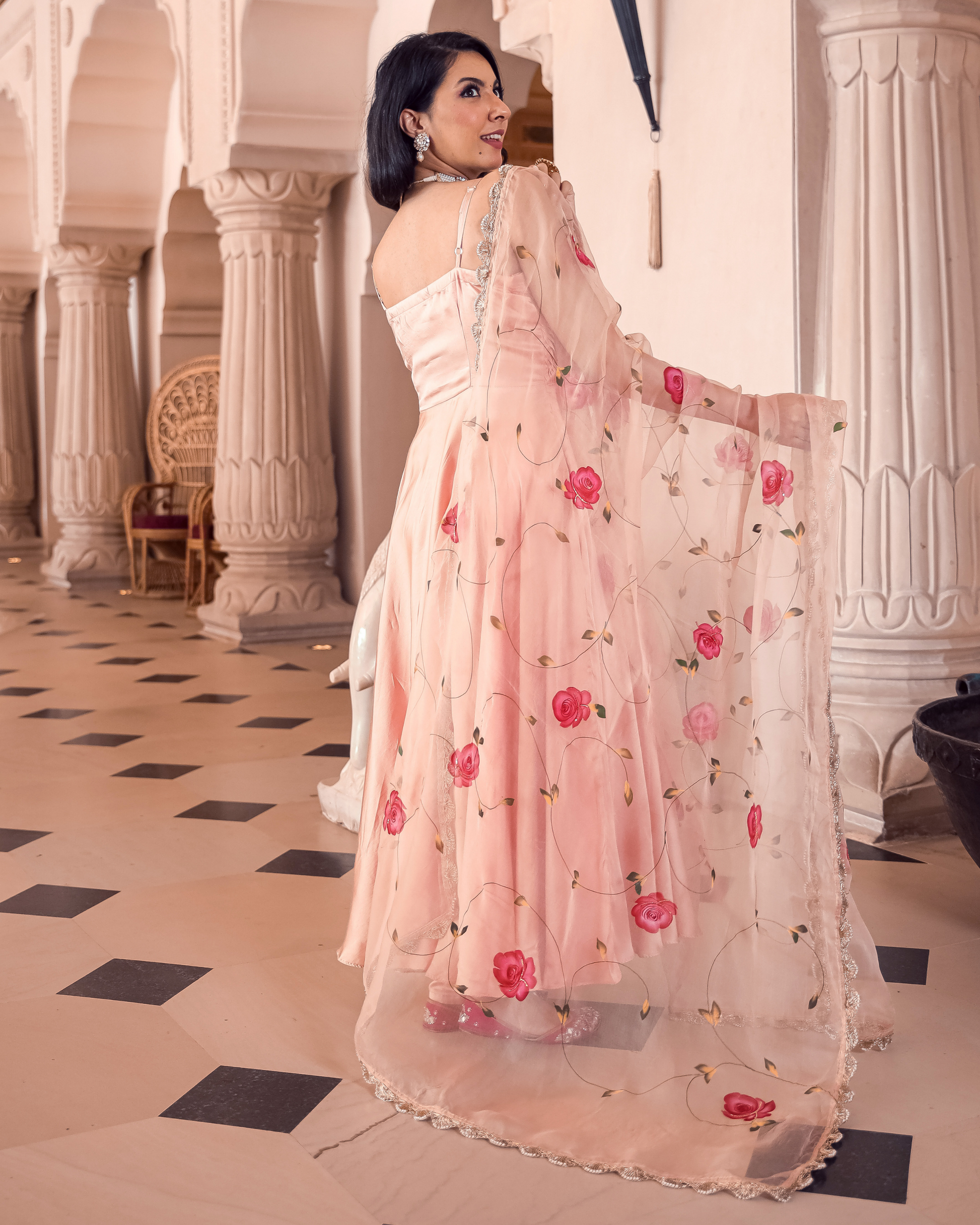 Velvet Mist Handpainted Suit Set Quick Cart