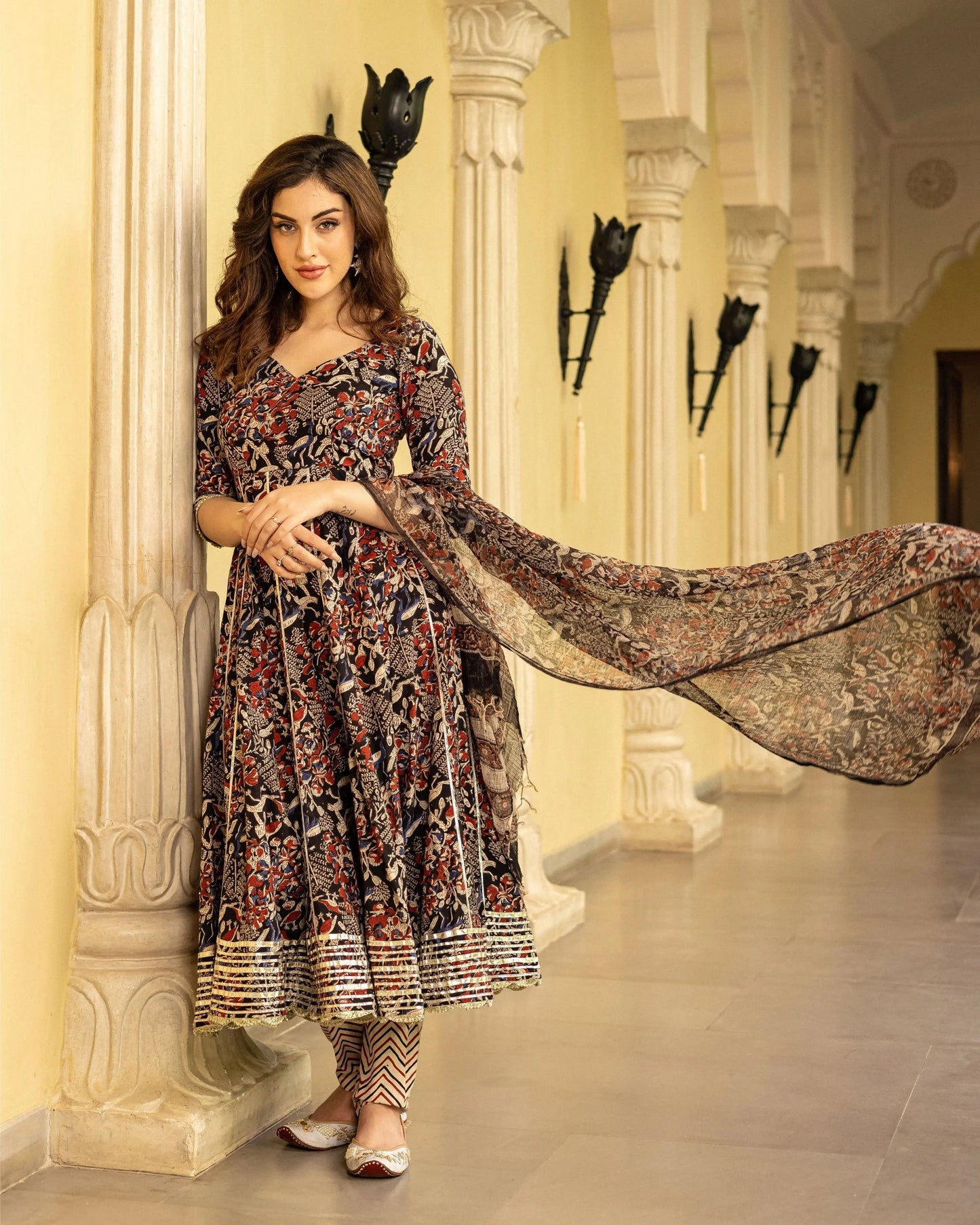 Bhoomi Handblock Gotapatti Suit Set My Store