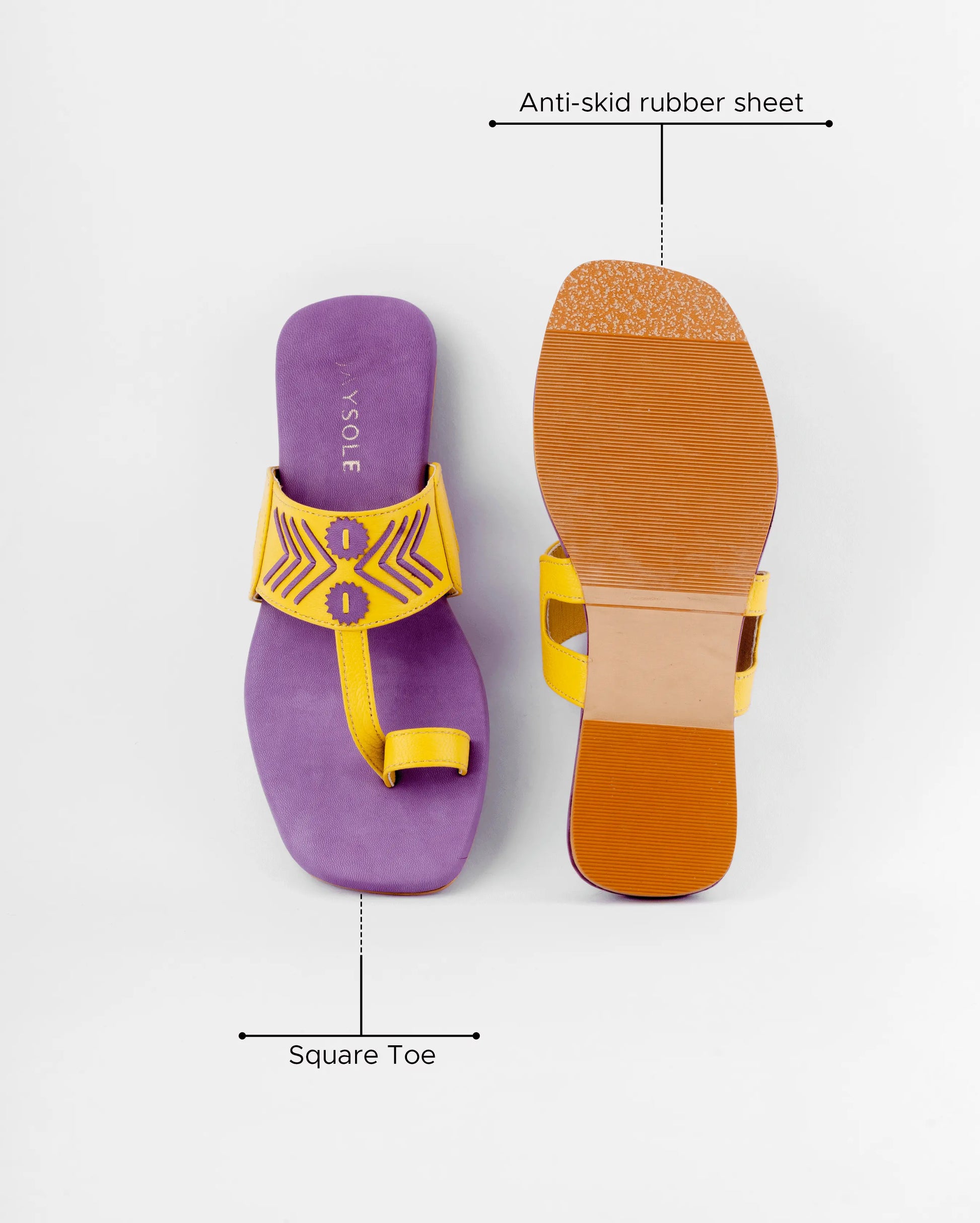 Thistle Yellow Kolha Flats My Store