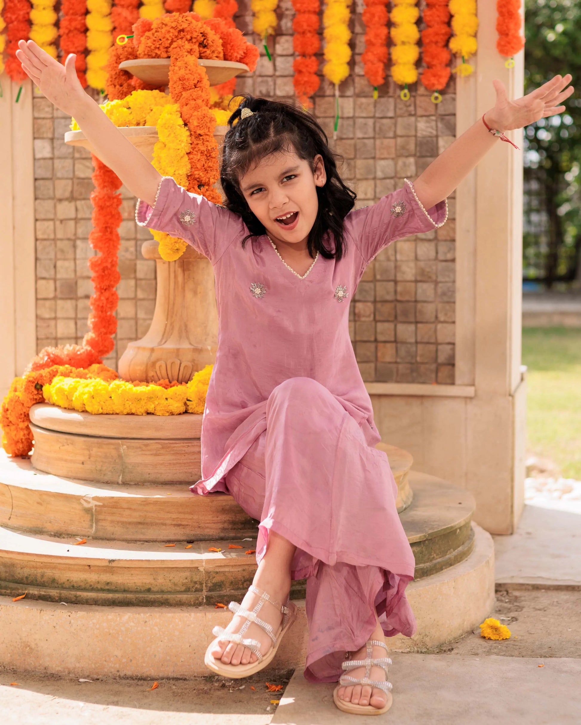 Purple Paradise Silk Coord Set My Store