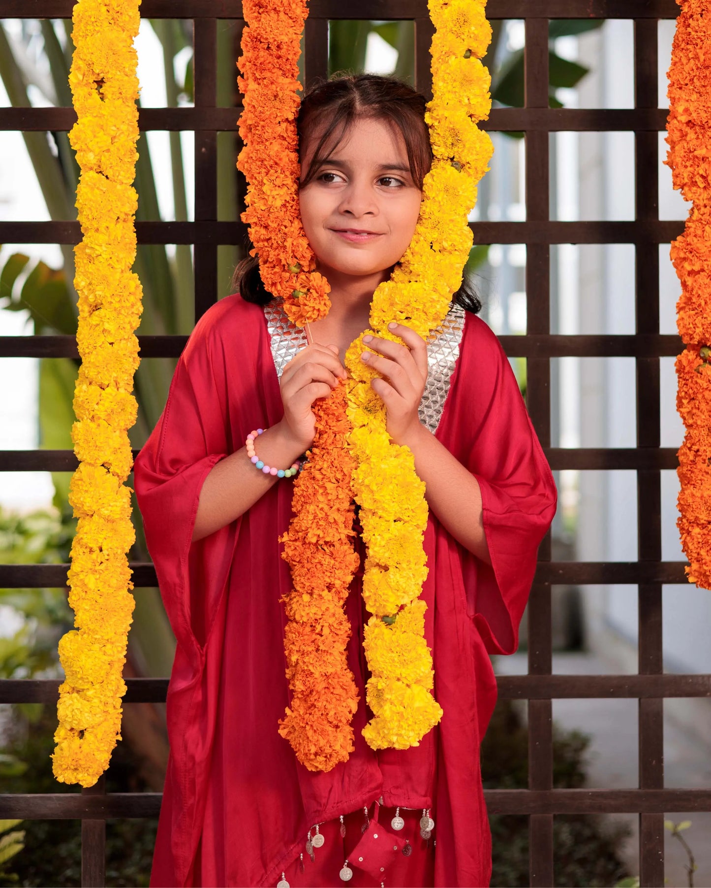 Rosy Reverie Red Satin Coord Set My Store