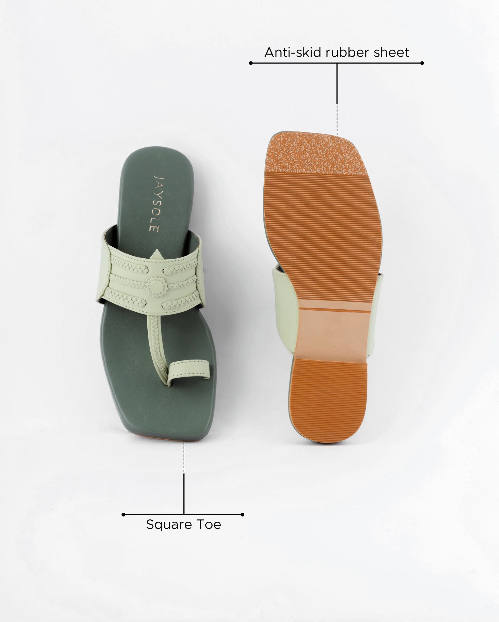 Pale Leaf Kolha Flats My Store