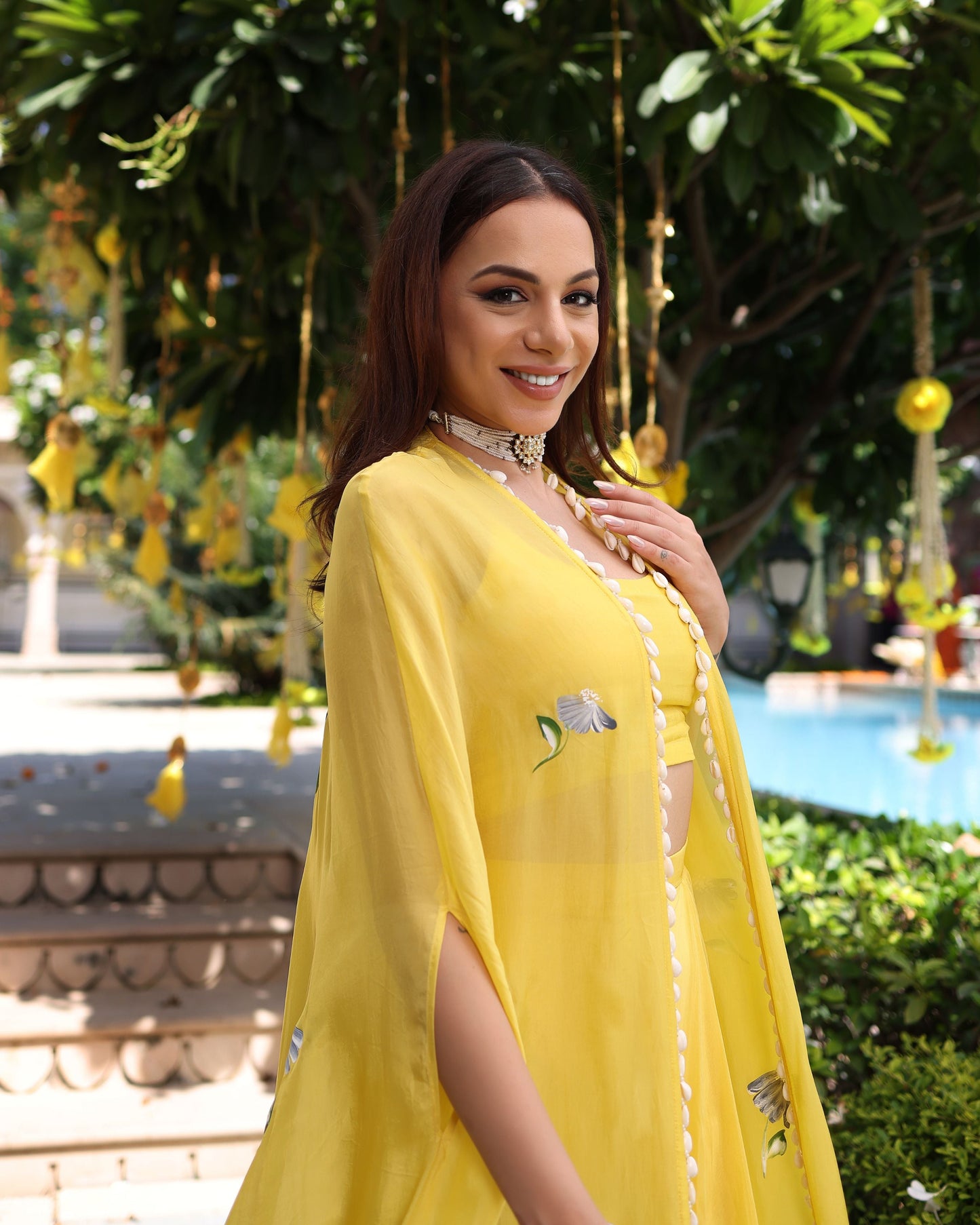 Sagnika Yellow Ombre Silk Coord Set Quick Cart