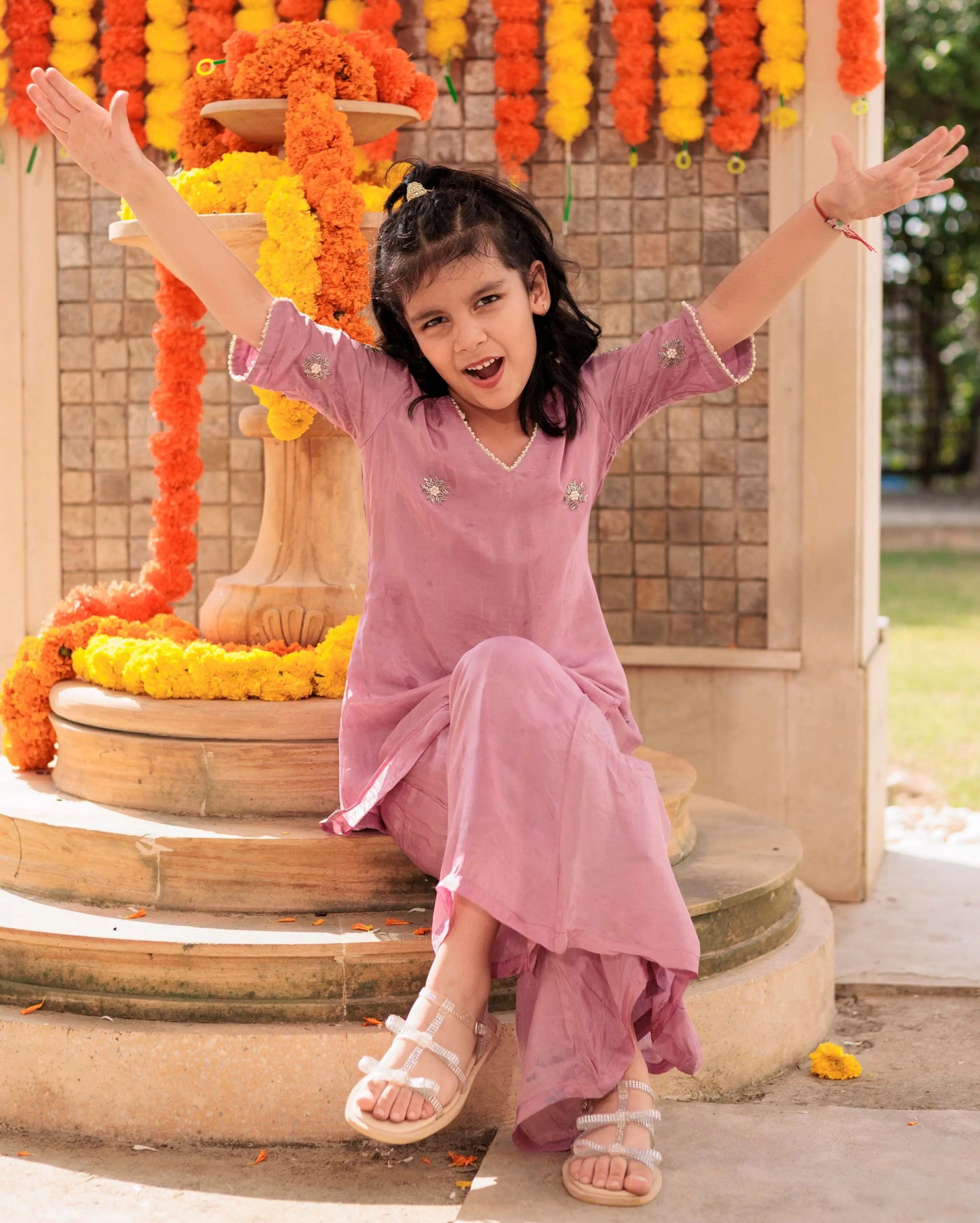 Purple Paradise Silk Coord Set My Store